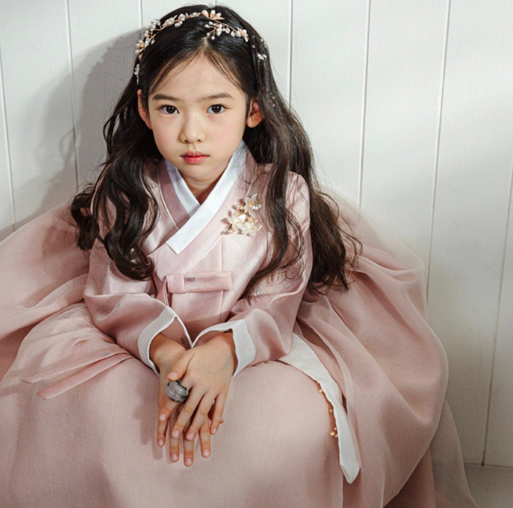 Ryu Pink Dress Girl Hanbok (100D-8YR) - Native Korean