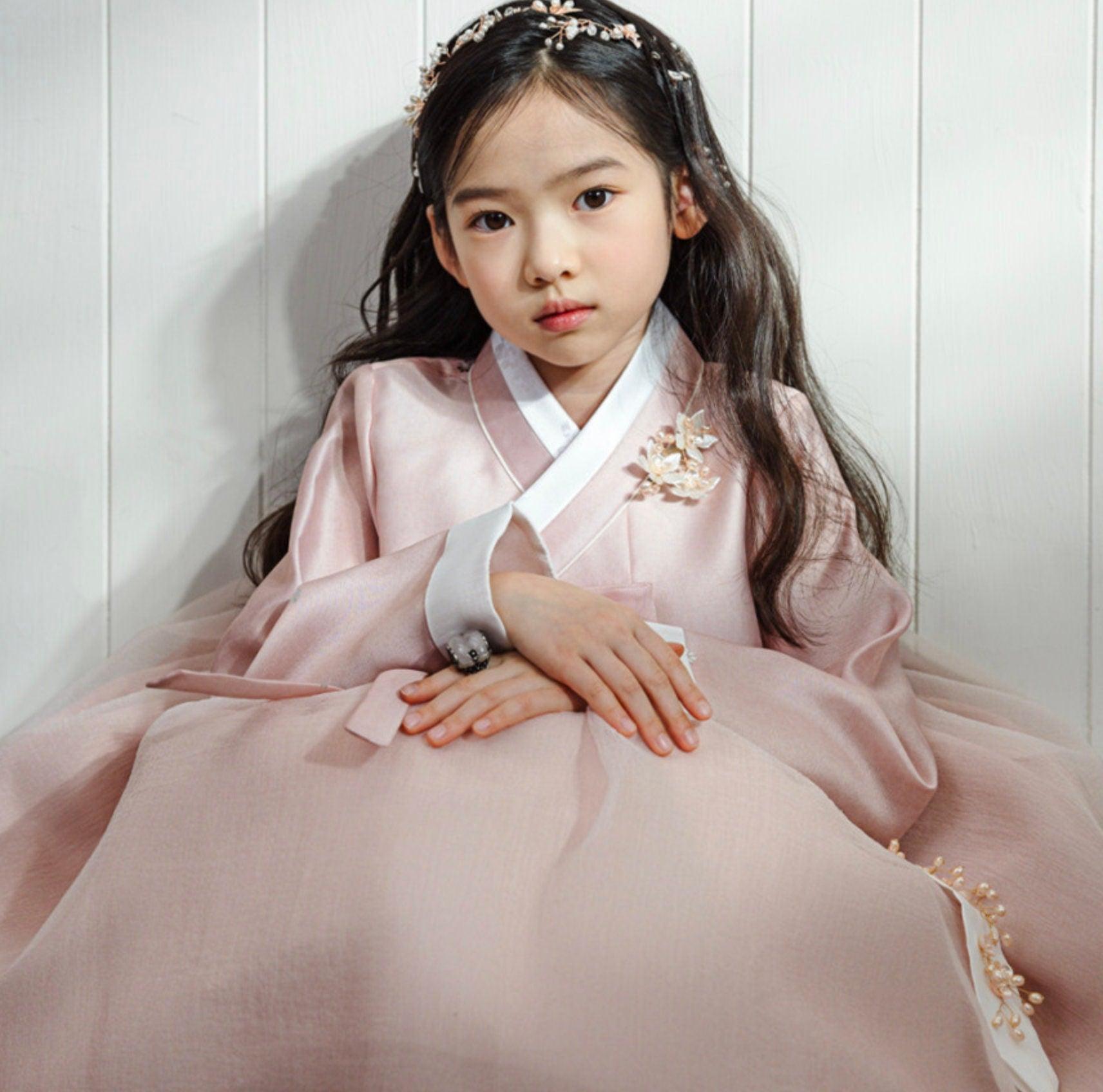 Ryu Pink Dress Girl Hanbok (100D-8YR) - Native Korean