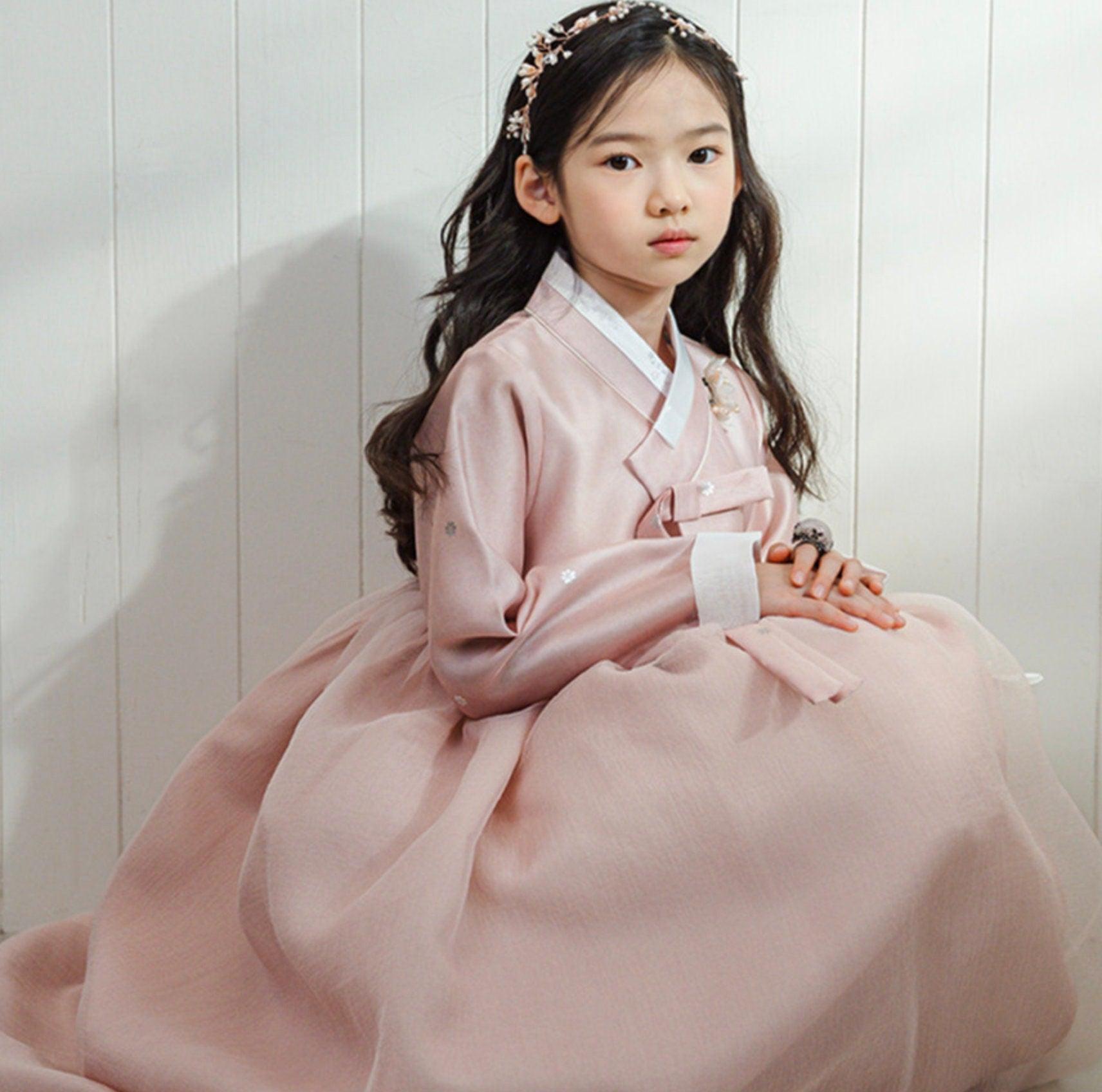 Ryu Pink Dress Girl Hanbok (100D-8YR) - Native Korean