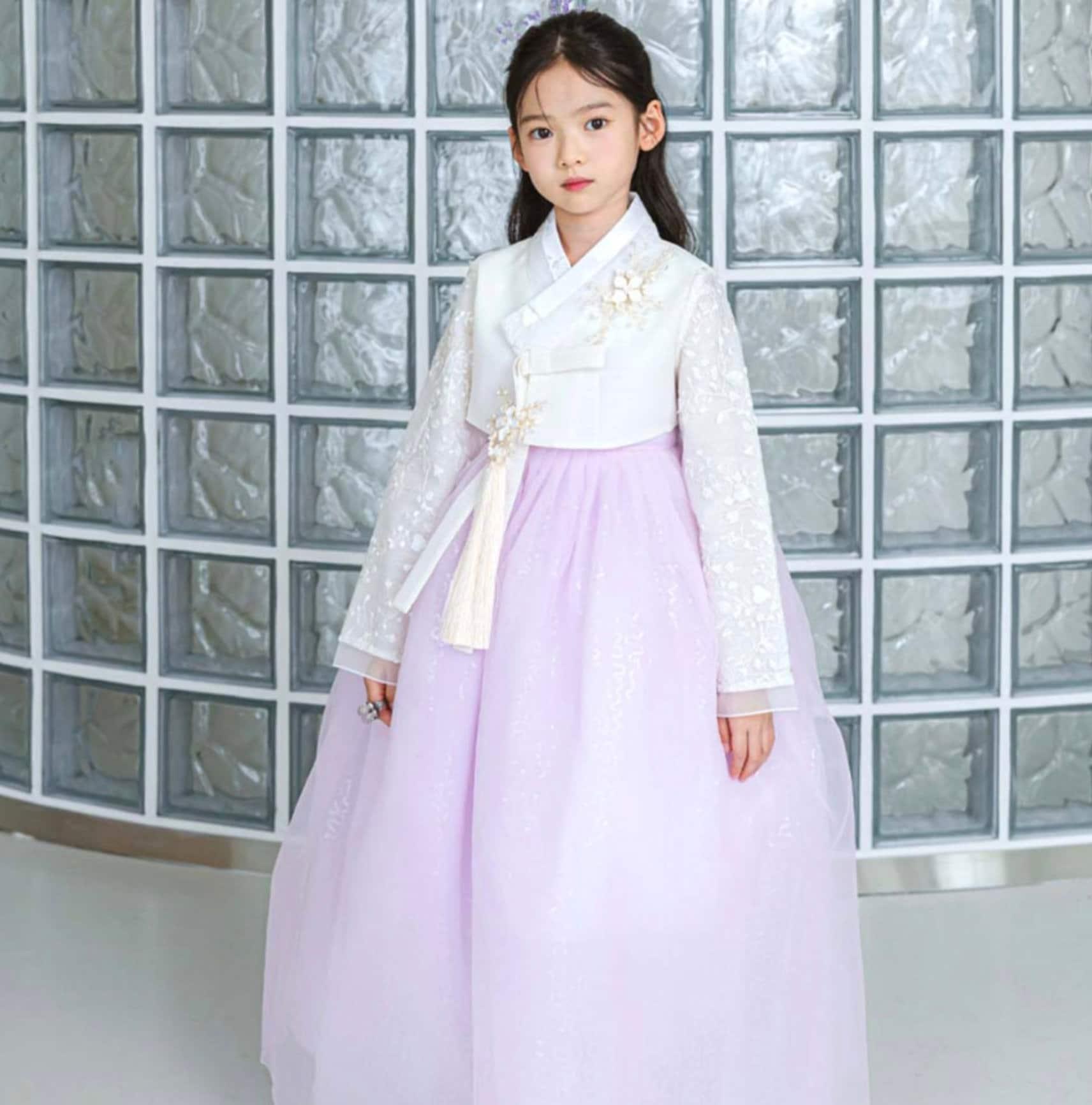 Saerin Purple Dress Girl Hanbok (1-12YR) - Native Korean