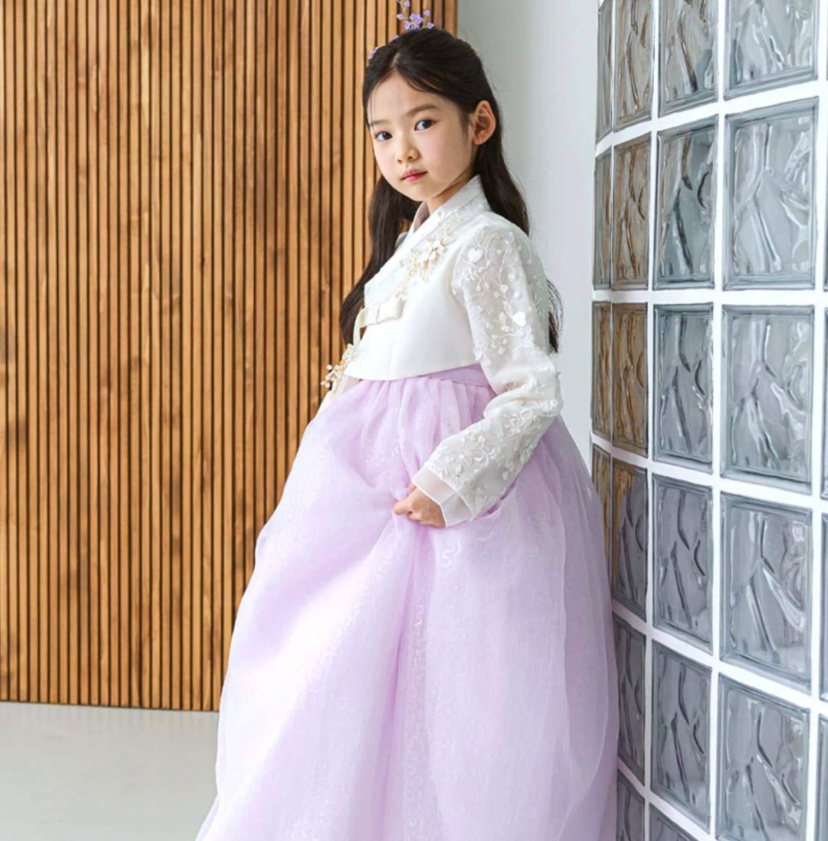 Saerin Purple Dress Girl Hanbok (1-12YR) - Native Korean