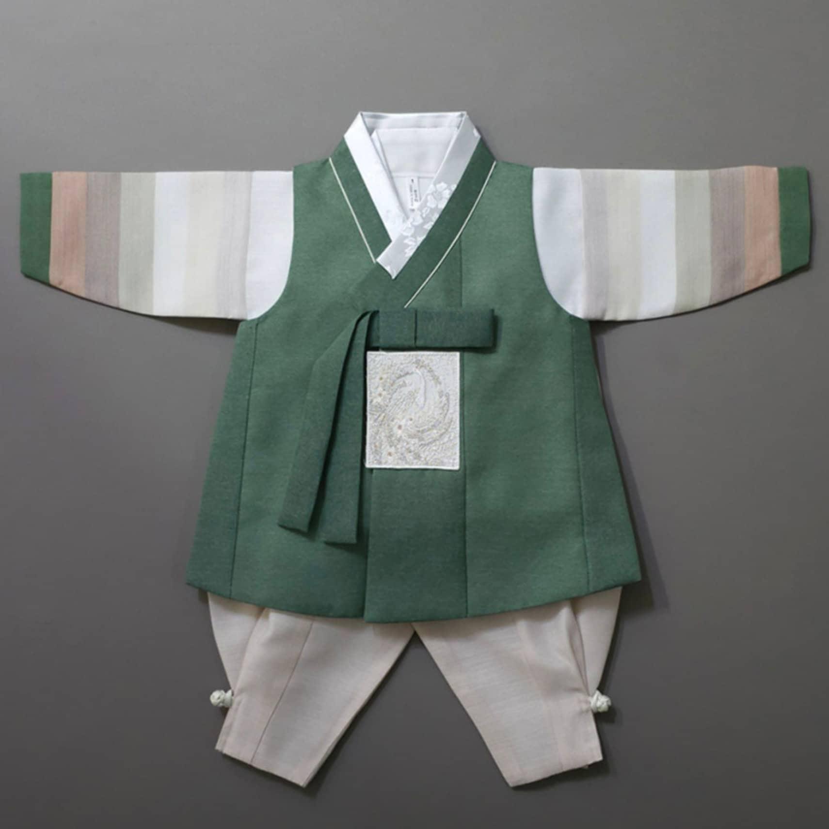 Sangmin Saekdong Green Boy Hanbok (100D-8YR) - Native Korean