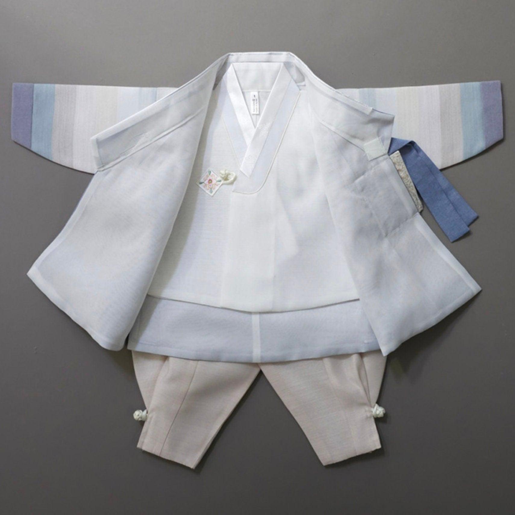 Sangmin Saekdong Sky-Blue Boy Hanbok (100D-8YR) - Native Korean