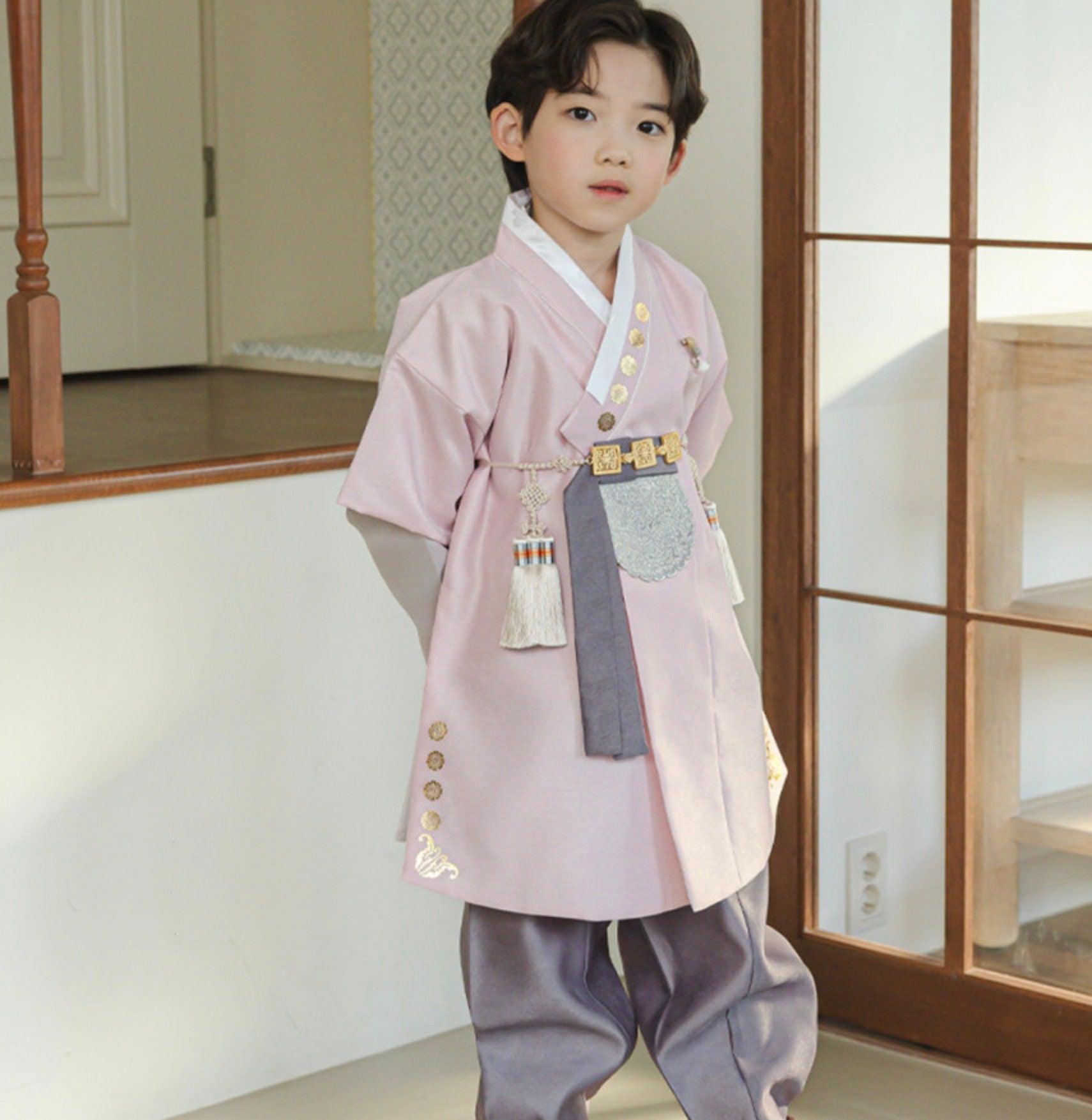 Sejong Pink Boy Hanbok (1-12YR) - Native Korean