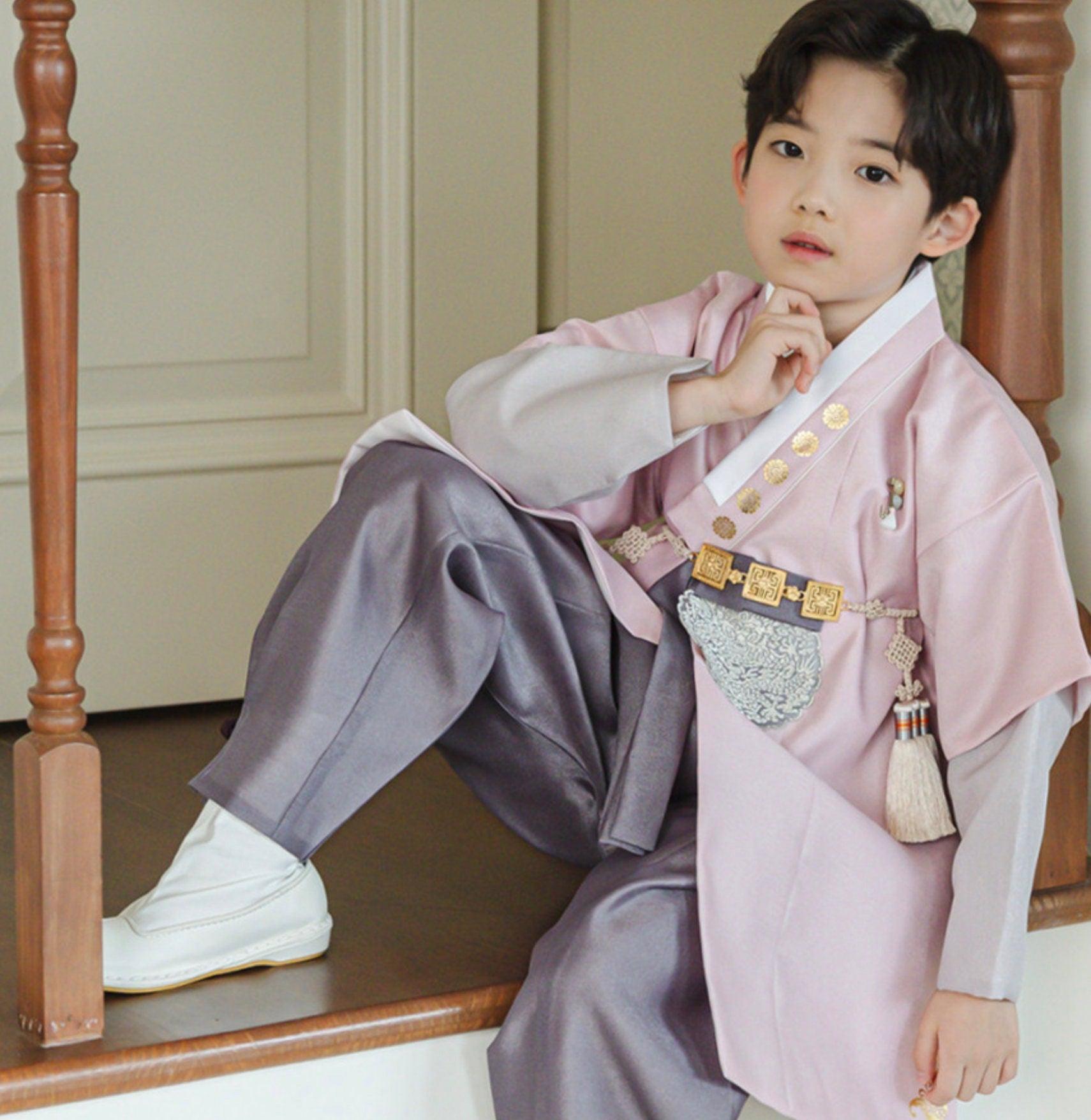 Sejong Pink Boy Hanbok (1-12YR) - Native Korean