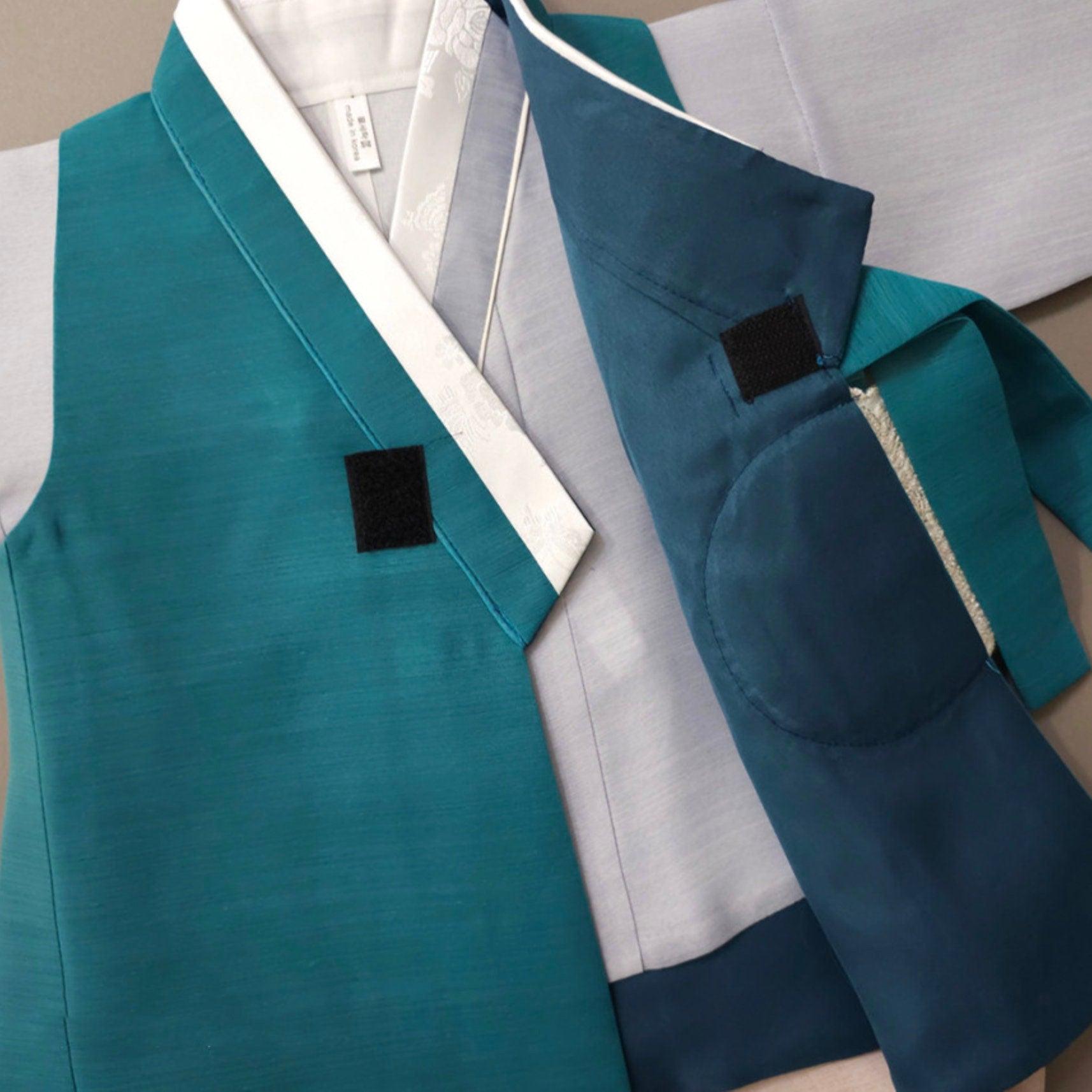 Sejong Teal Boy Hanbok (1-9YR) - Native Korean