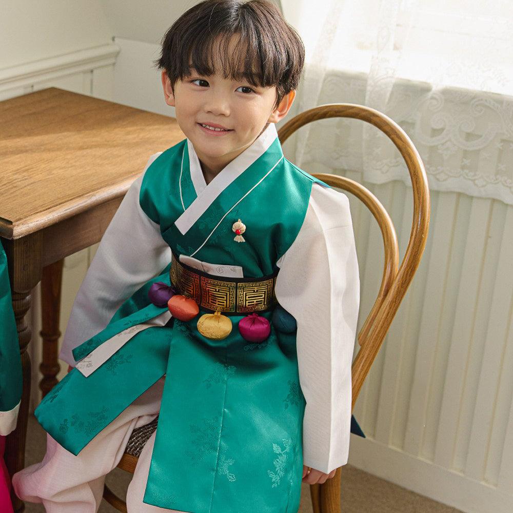 Seojoon Green Boy Hanbok (1-9YR) - Native Korean