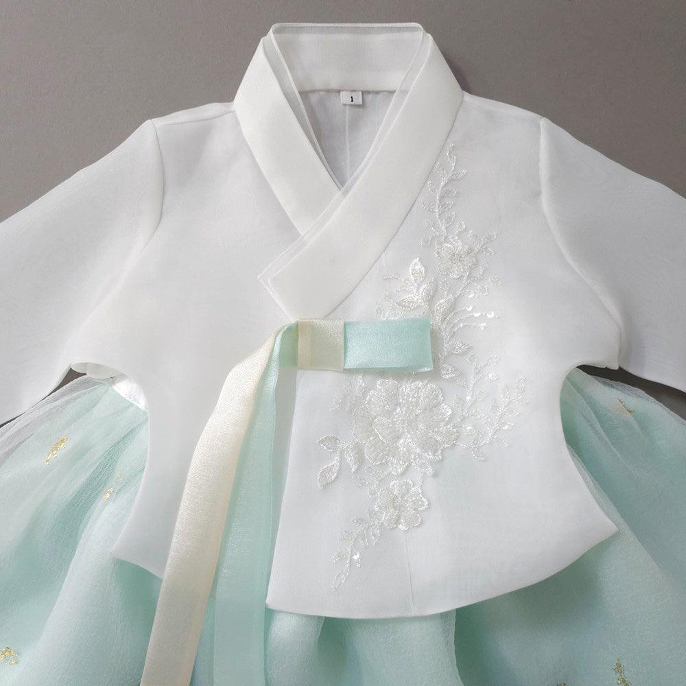 Seolhee Mint Dress Girl Hanbok (1-12YR) - Native Korean