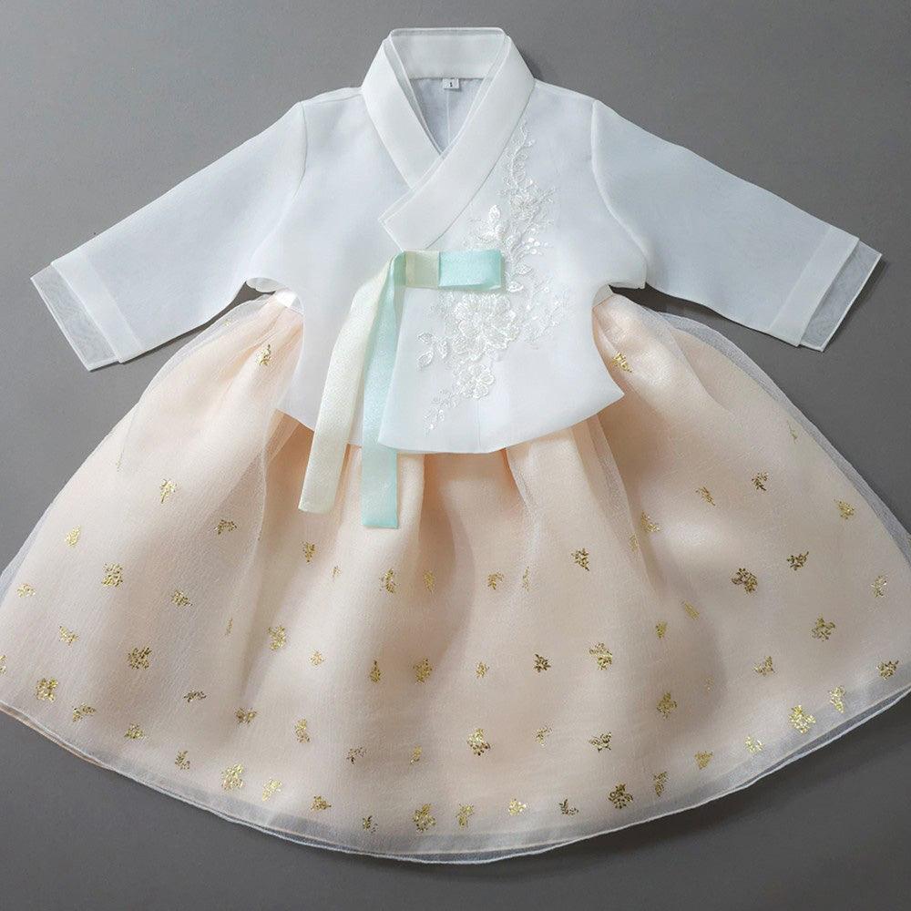 Seolhee Peach Dress Girl Hanbok (1-12YR) - Native Korean