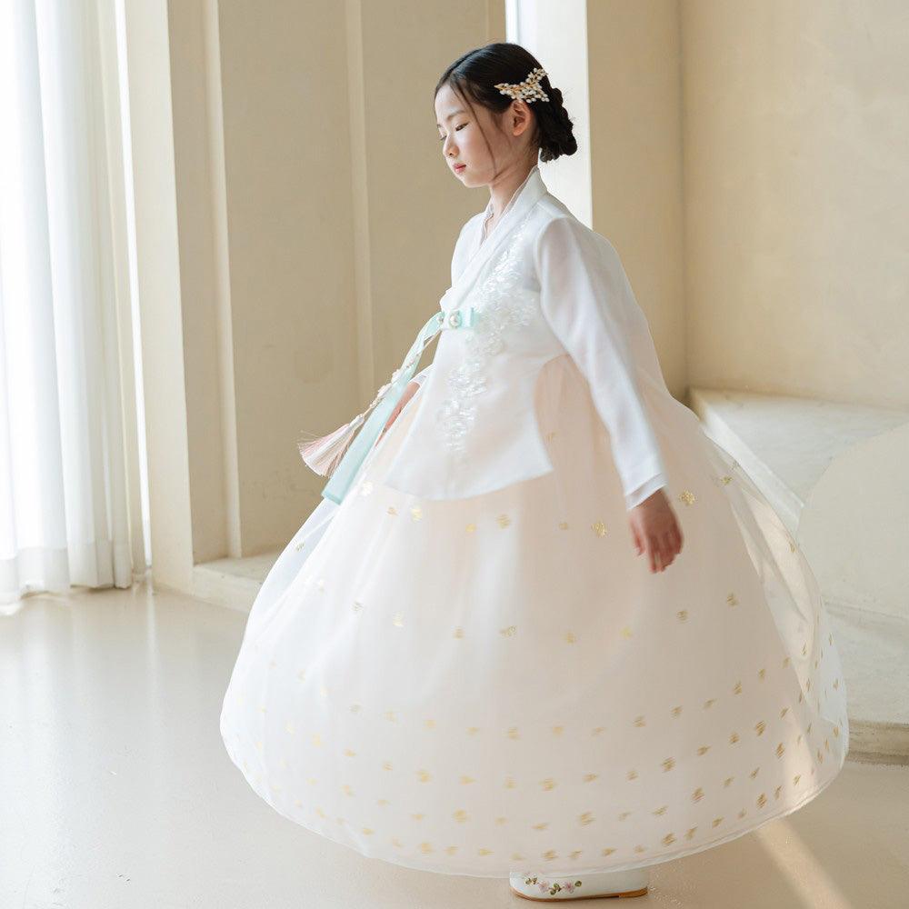 Seolhee Peach Dress Girl Hanbok (1-12YR) - Native Korean