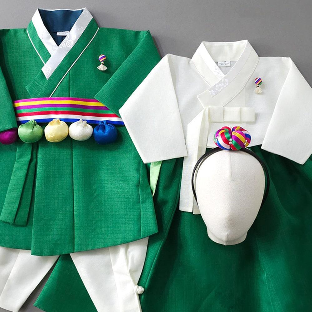 Seongyun Green Boy Hanbok (100D-10YR) - Native Korean