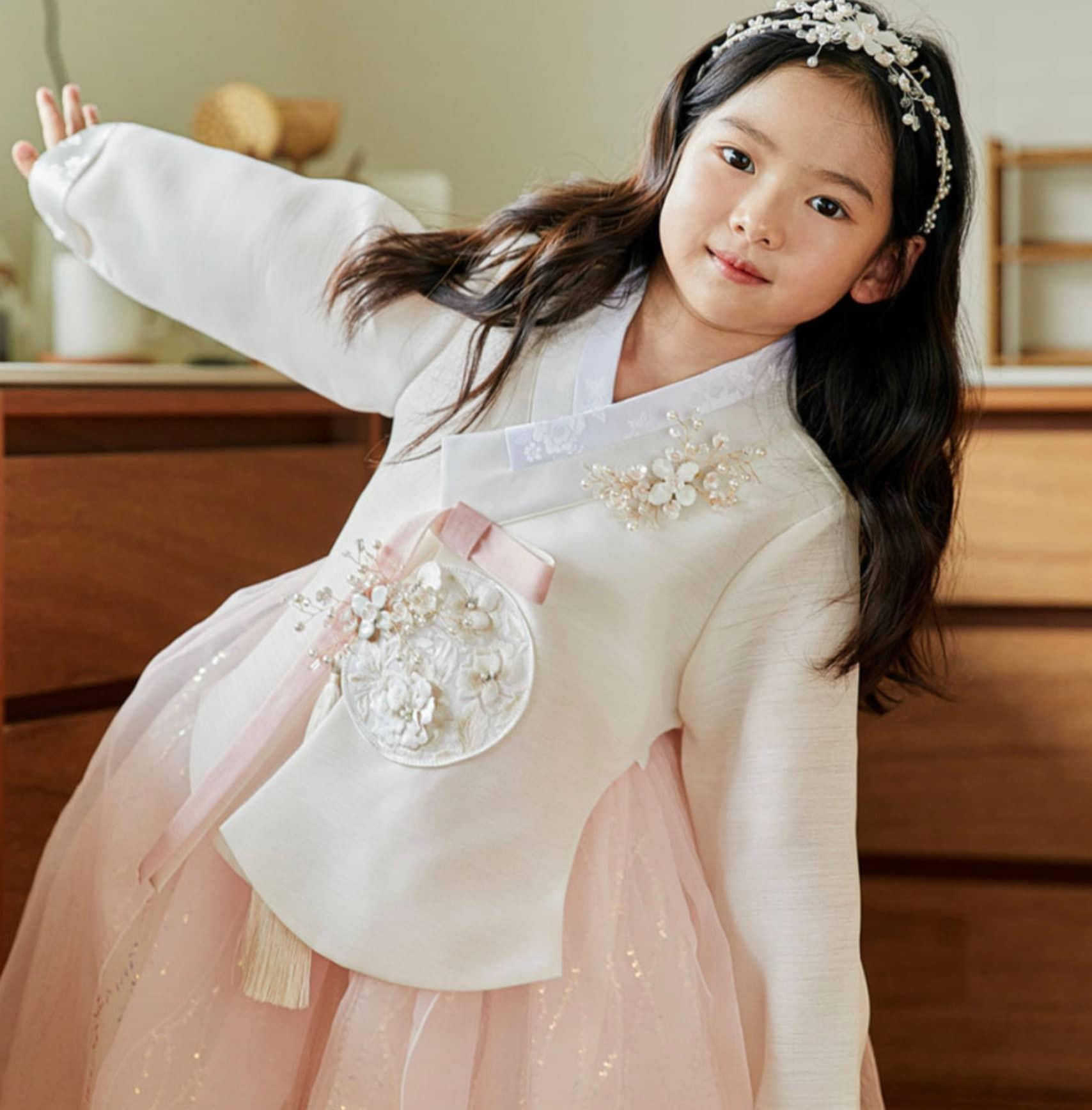 Seulbi 3D Top Dress Girl Hanbok (1-12YR) - Native Korean