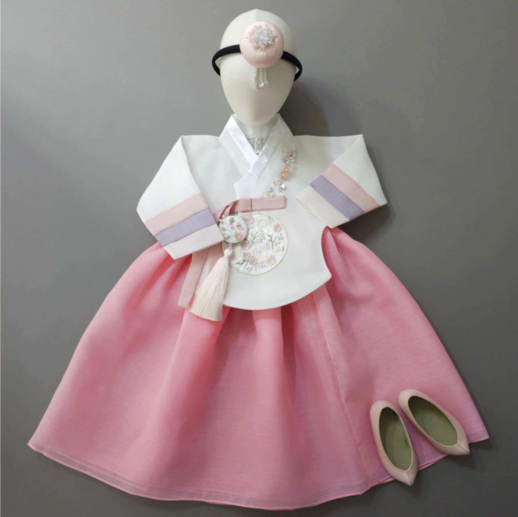 Seung Pink Dangui Girl Hanbok (1-15YR) - Native Korean