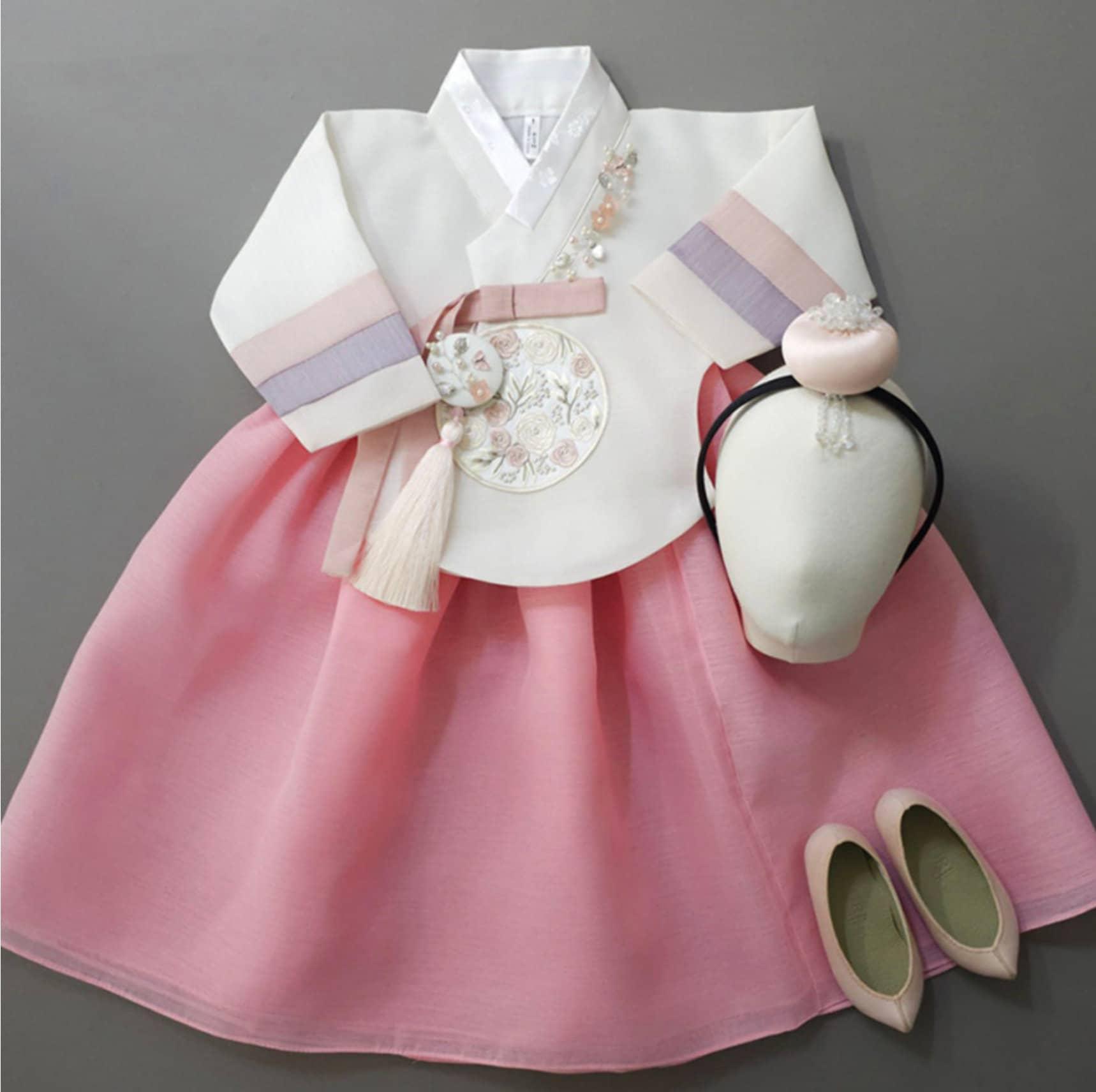 Seung Pink Dangui Girl Hanbok (1-15YR) - Native Korean