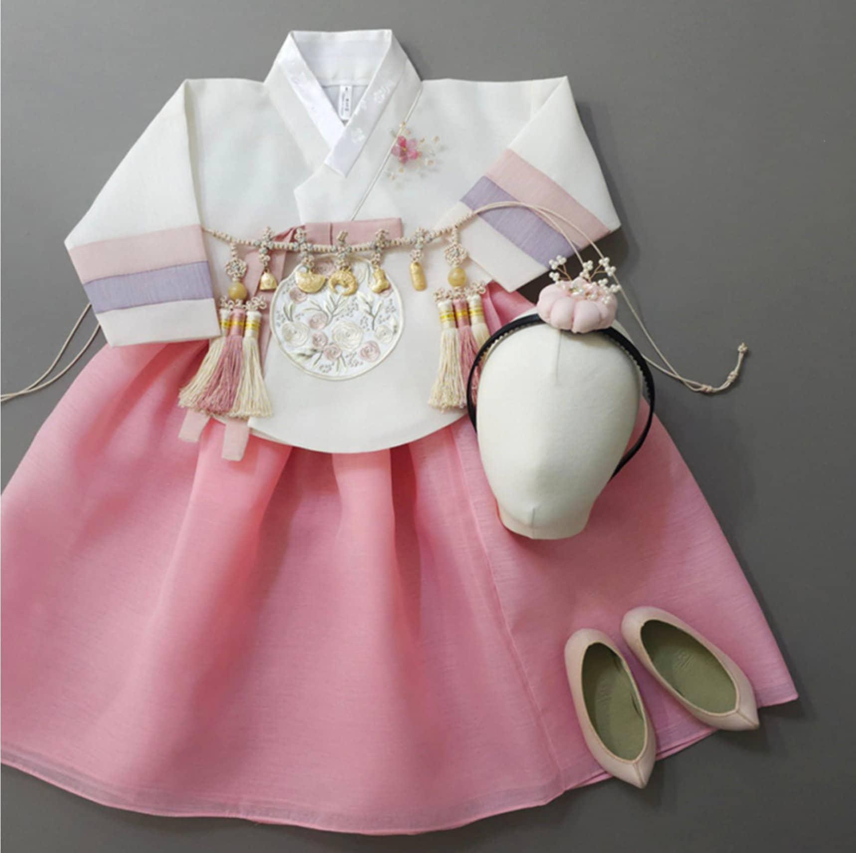 Seung Pink Dangui Girl Hanbok (1-15YR) - Native Korean