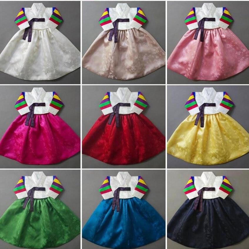 Seunju Ivory Saekdong Jeogori-9 Colors Skirt Girl Hanbok (100D-10YR) - Native Korean