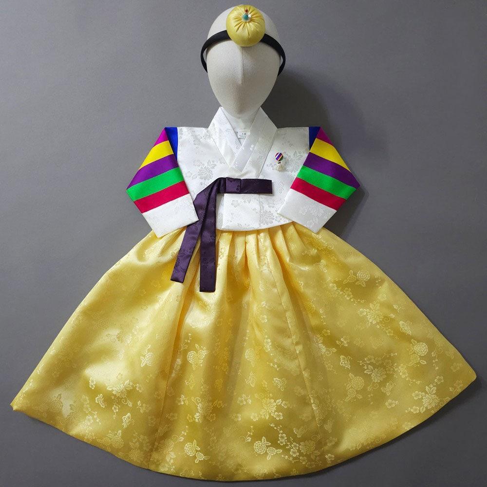 Seunju Ivory Saekdong Jeogori-9 Colors Skirt Girl Hanbok (100D-10YR) - Native Korean