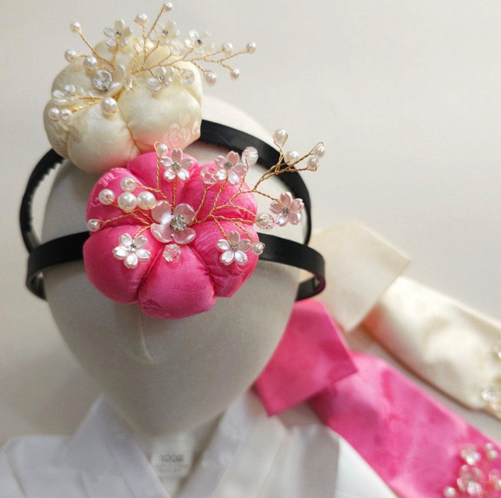 Shine Beads Floral Pumpkin Headband - Native Korean