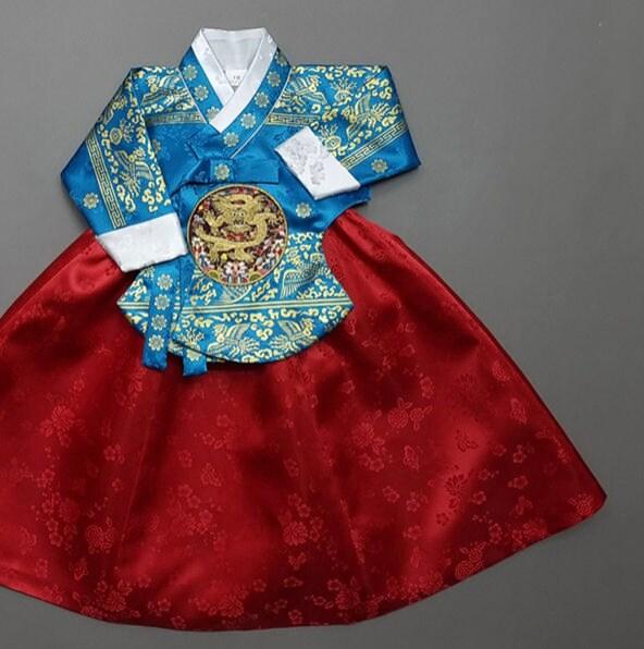 Shiny Red Skirt Girl Hanbok (100D-1YR) - Native Korean