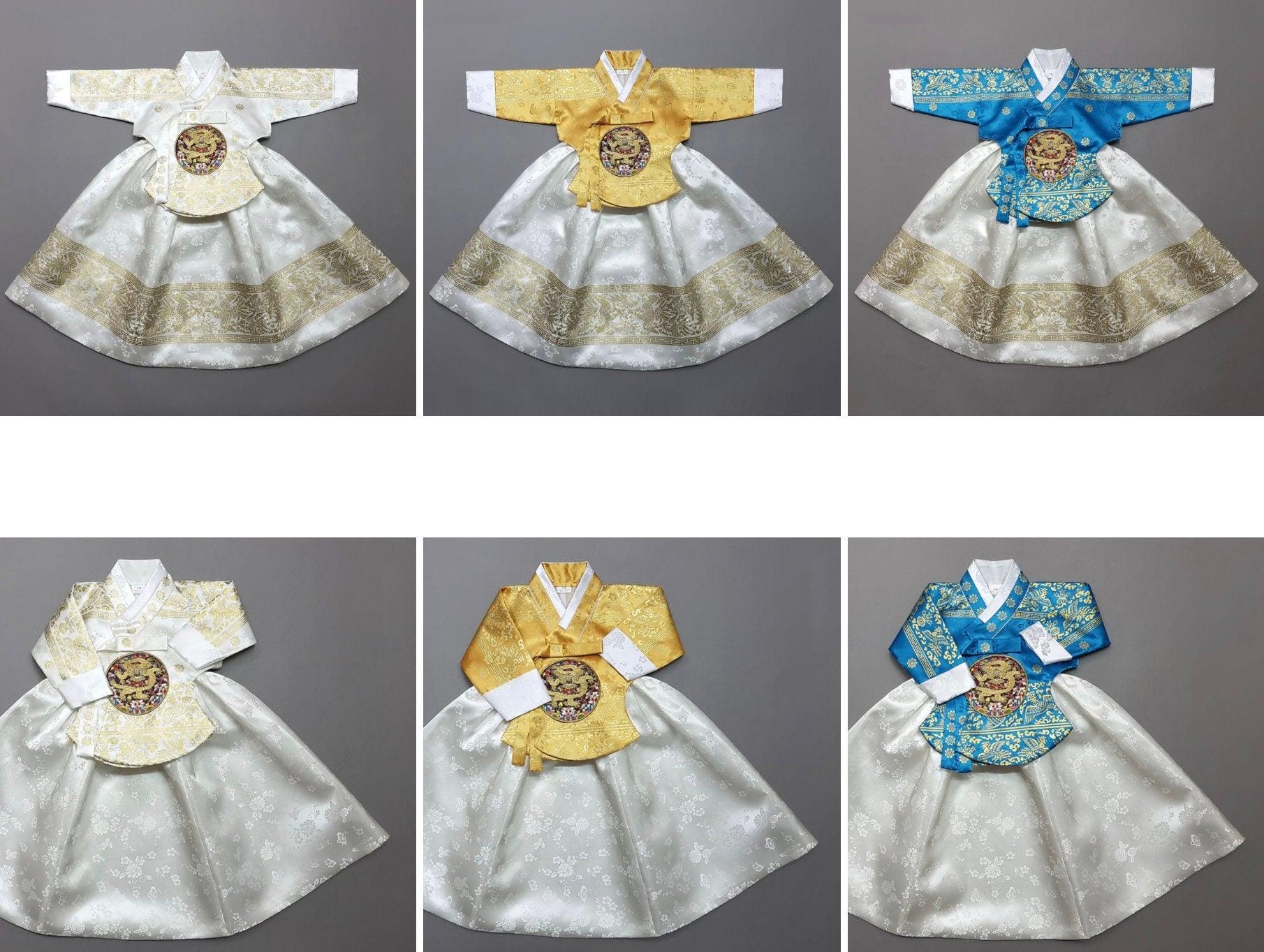 Shiny White Skirt Girl Hanbok (100D-1YR) - Native Korean