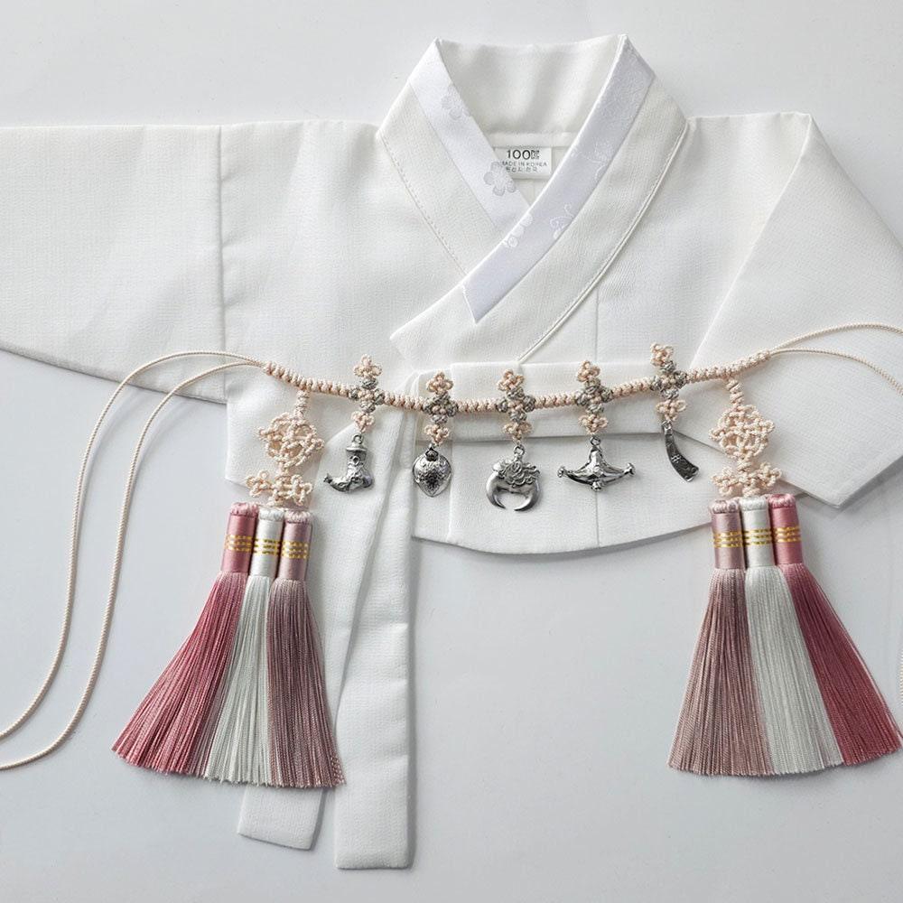 Silver Ornaments Tassel Belt - Native Korean