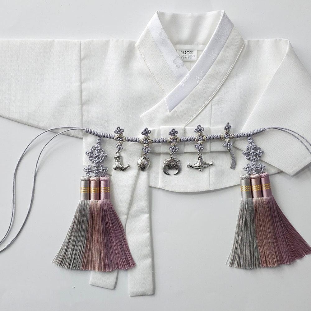 Silver Ornaments Tassel Belt - Native Korean