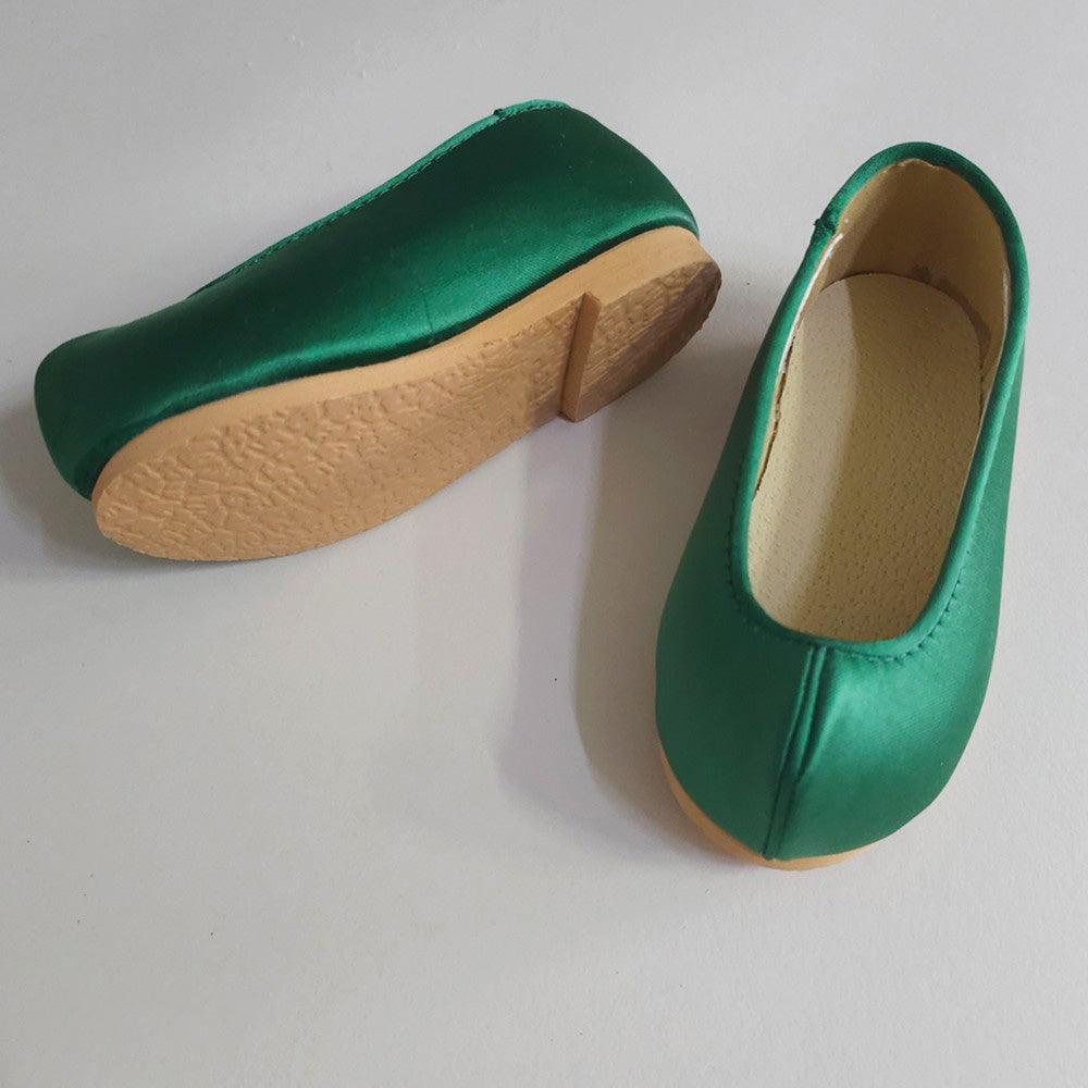 Solid Green Girl Hanbok Shoes - Native Korean