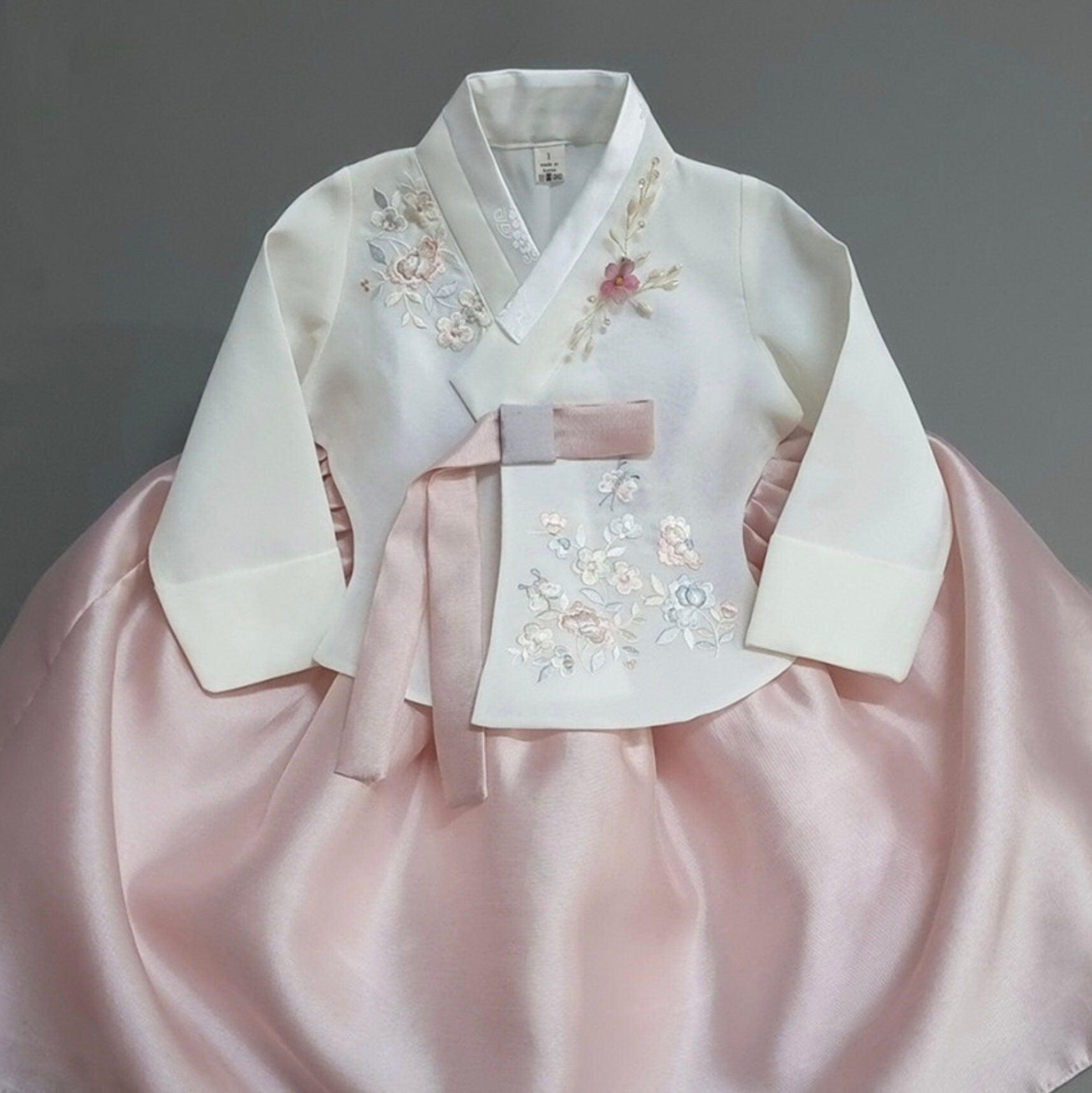 Soomin Floral Girl Hanbok (100D-12YR) - Native Korean