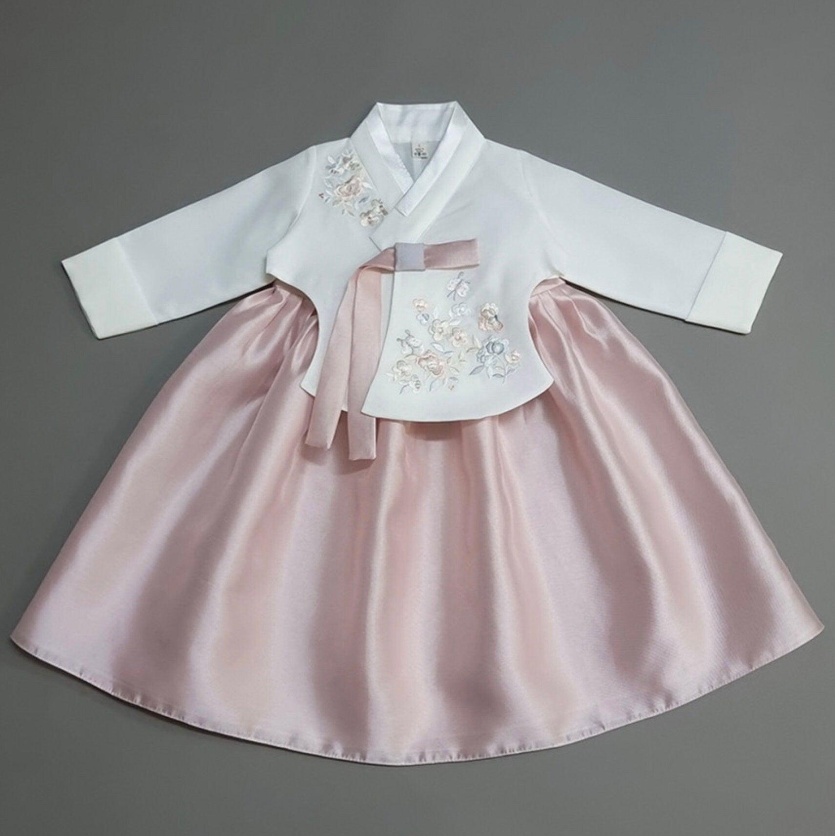 Soomin Floral Girl Hanbok (100D-12YR) - Native Korean