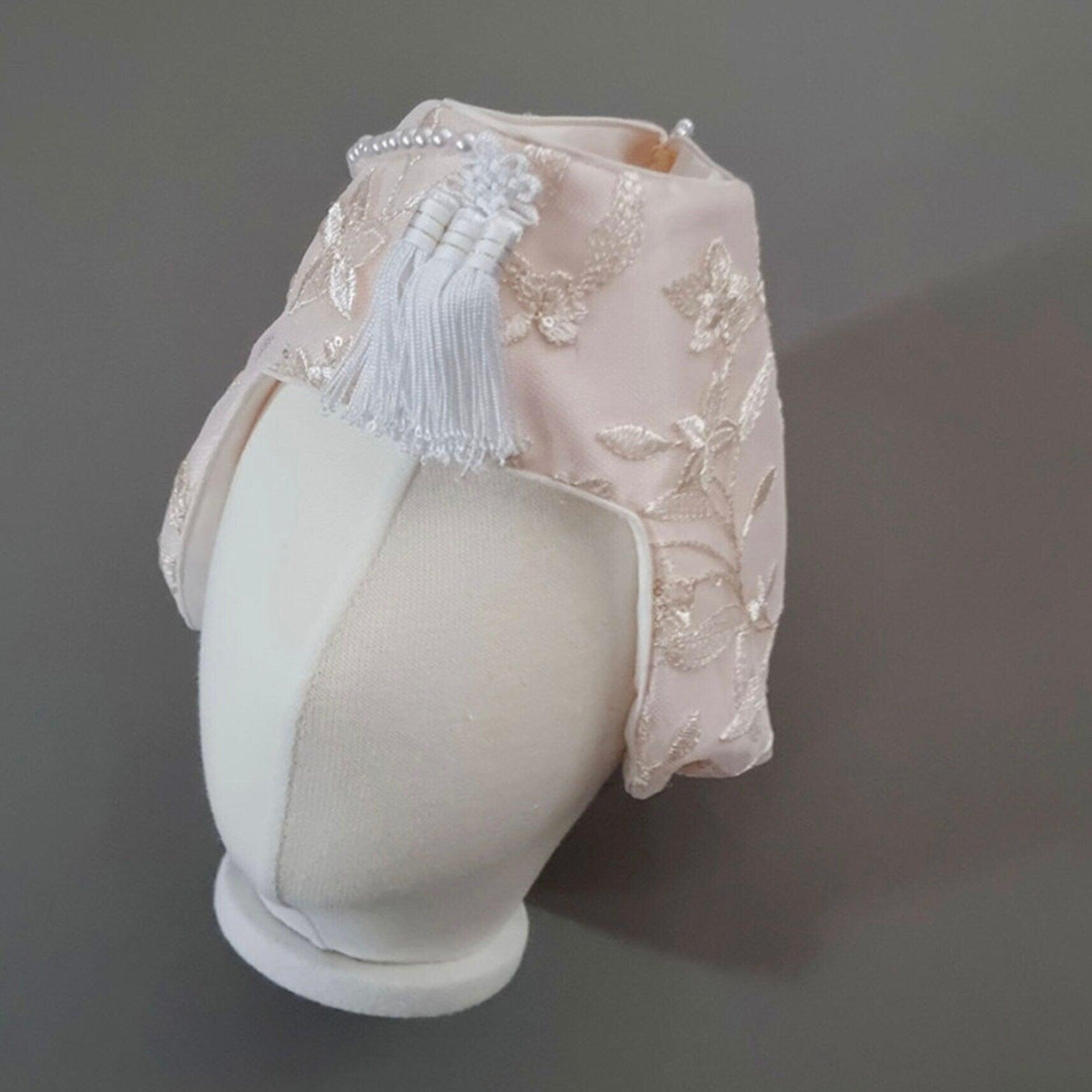 Soyoul Jobawi - Elegant Floral Embroidery Girl Hanbok Hat