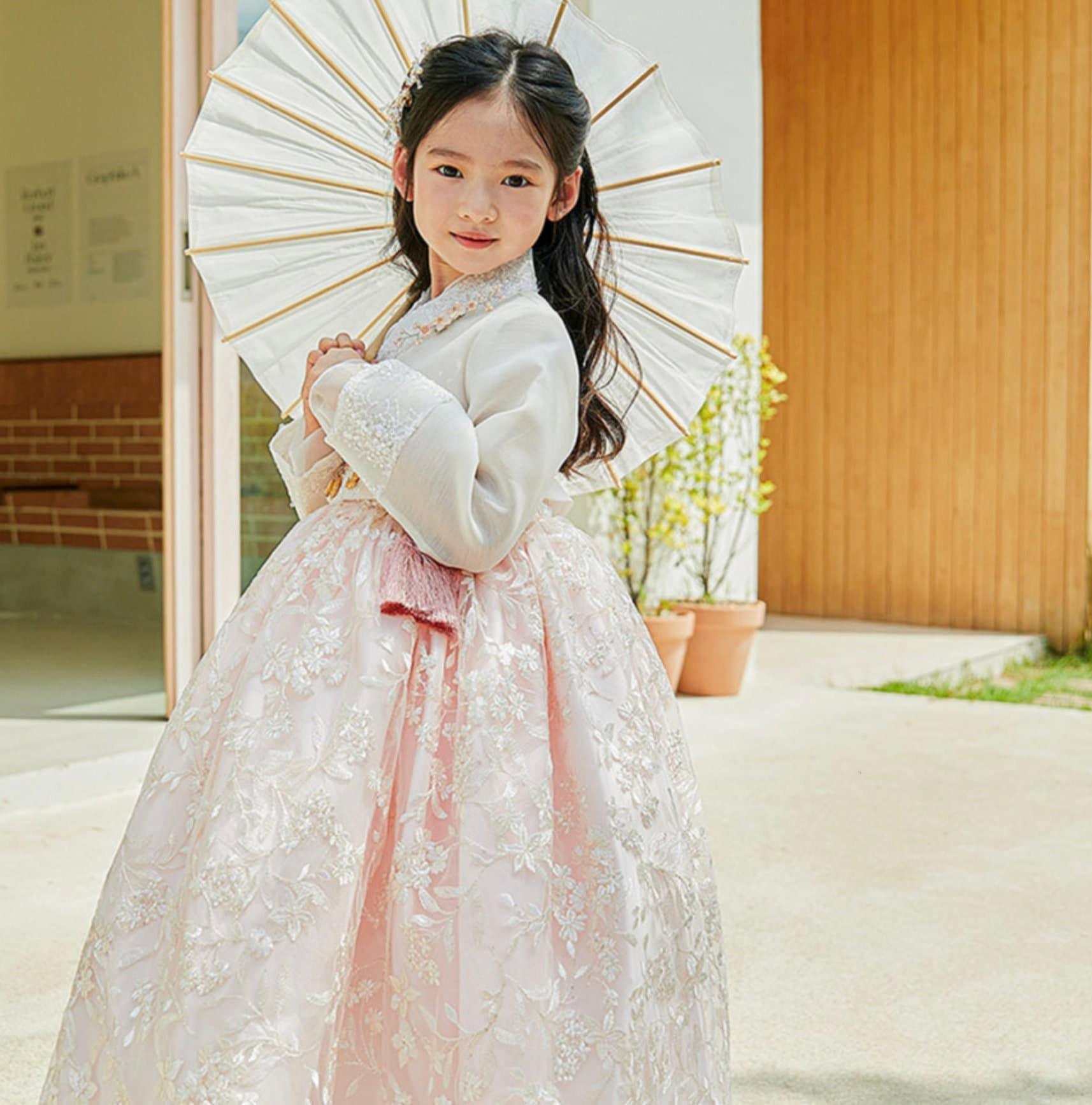 Soyoul Lace Dress Girl Hanbok (100D-8YR) - Native Korean