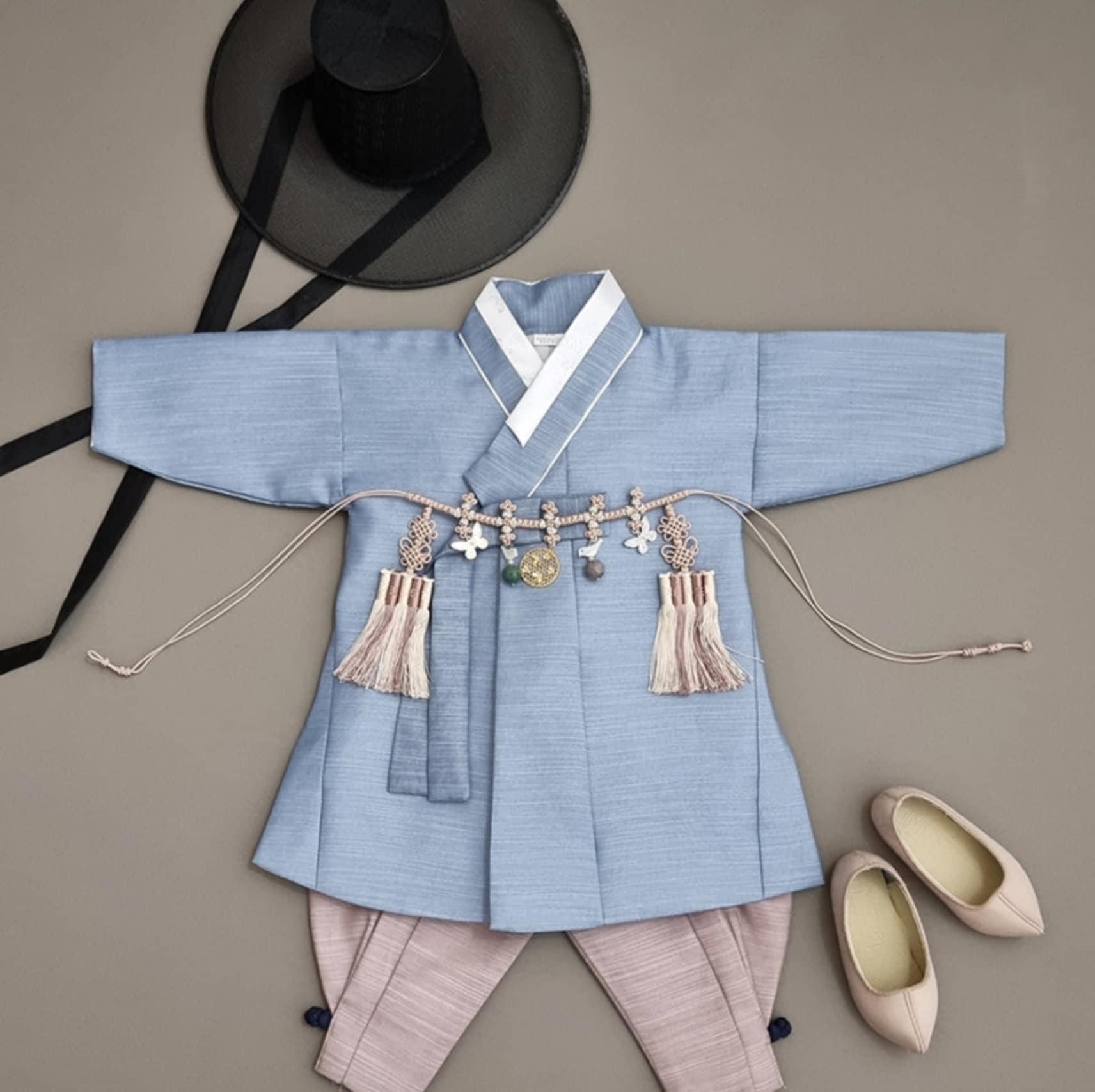 Sungjoon Indie Blue Boy Hanbok (100D-10YR) - Native Korean