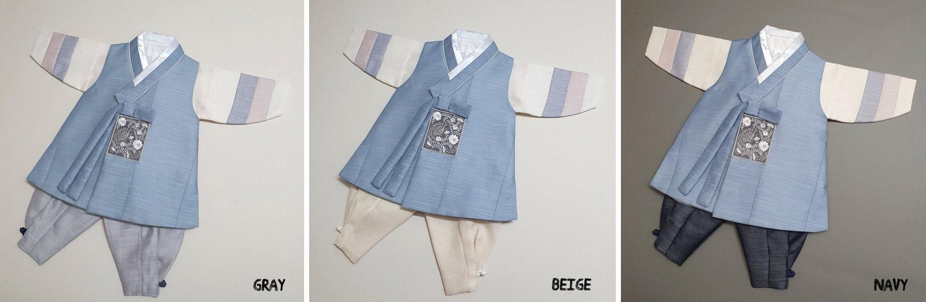 Sungju Indie Blue Stripe Boy Hanbok (100D-10YR) - Native Korean