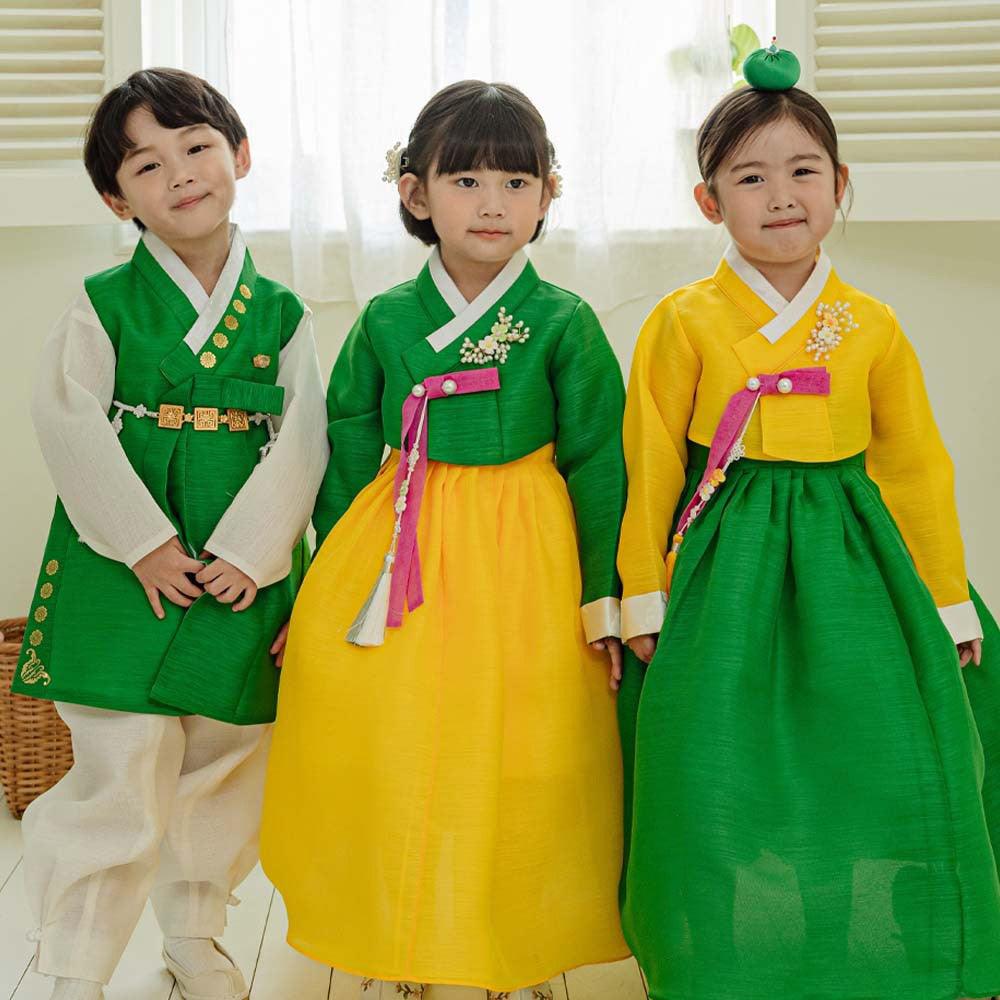 Taeri Green Boy Hanbok (1-8YR) - Native Korean