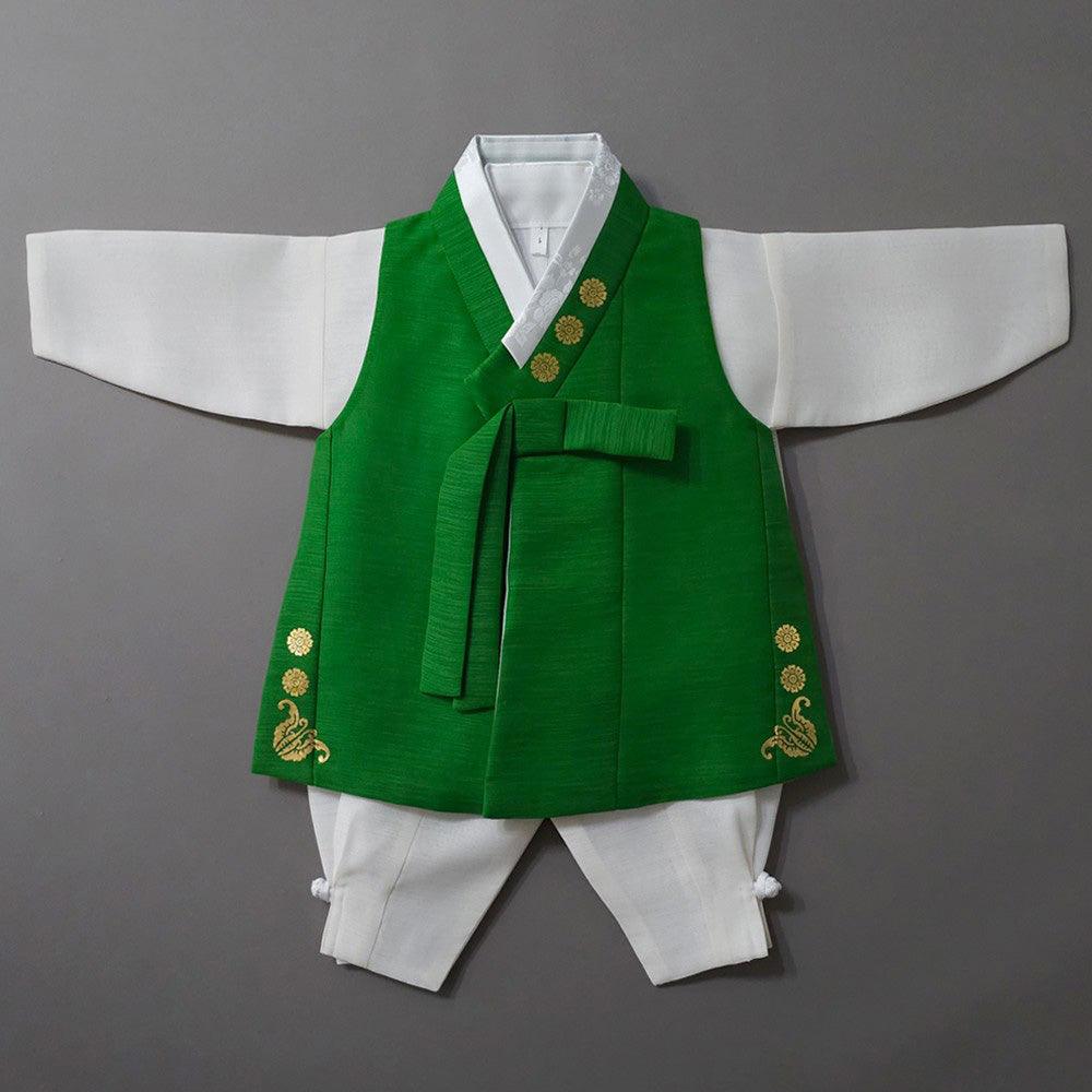 Taeri Green Boy Hanbok (1-8YR) - Native Korean
