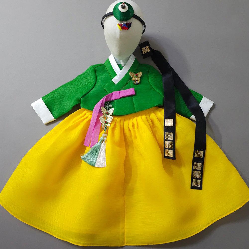 Taeri Green Yellow Girl Hanbok (1-8YR) - Native Korean