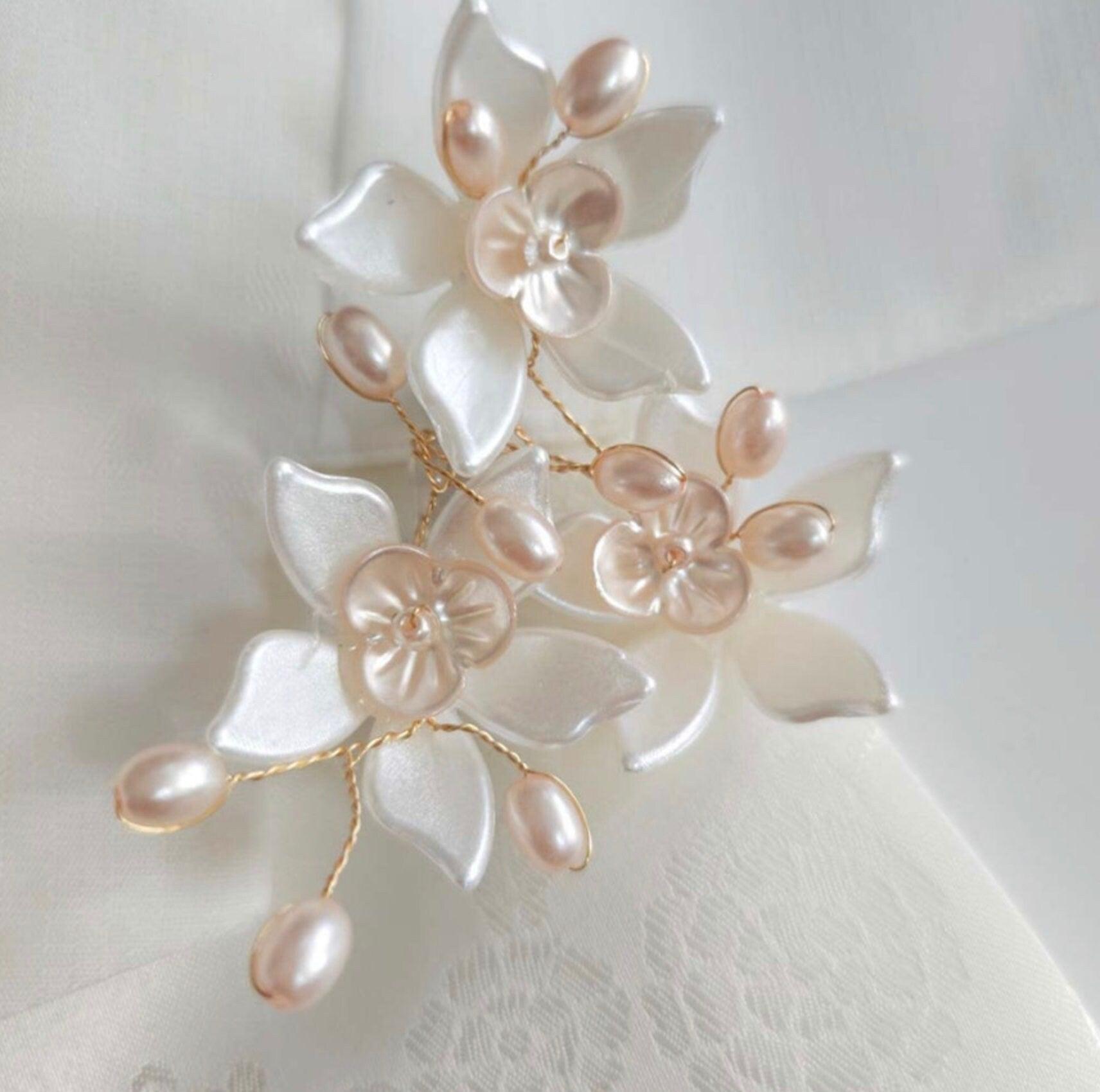 Trio Pearl Floral Brooch - Native Korean