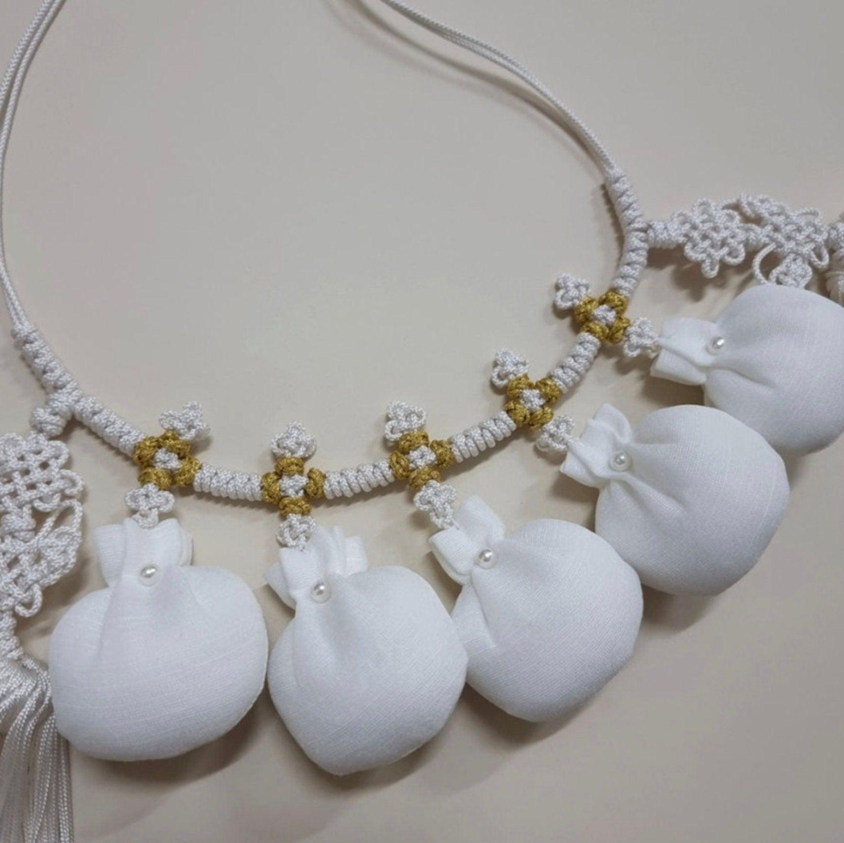 White Cushion Knot Tassel Belt - Native Korean