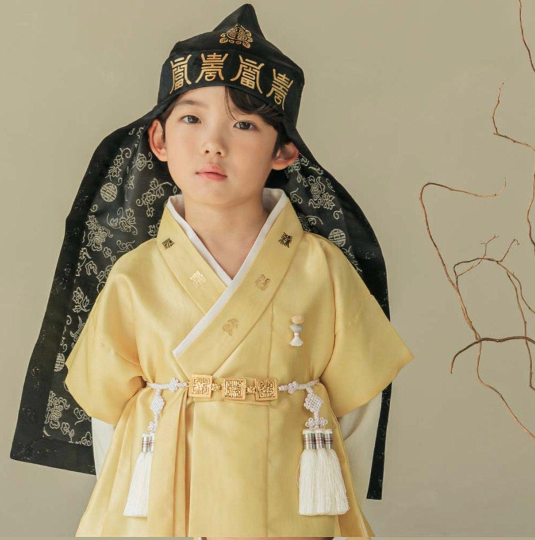 Woo Yellow Boy Hanbok (100D-10YR) - Native Korean