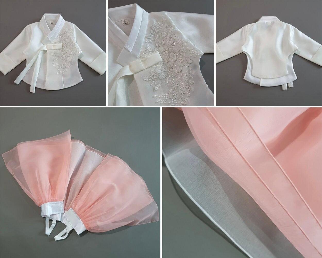 Yeah Peach Dress Girl Hanbok (1-8YR) - Native Korean