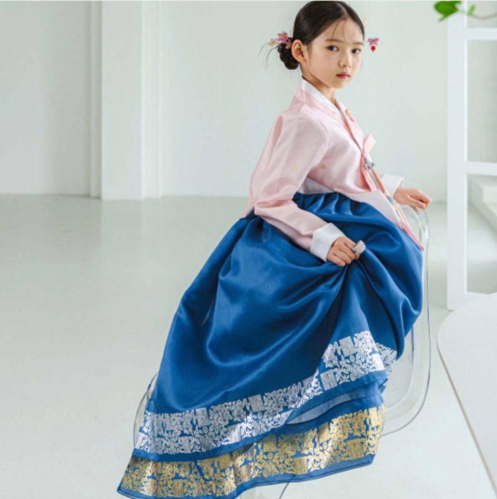 Yeonseo Blue Girl Hanbok (1-9YR) - Native Korean