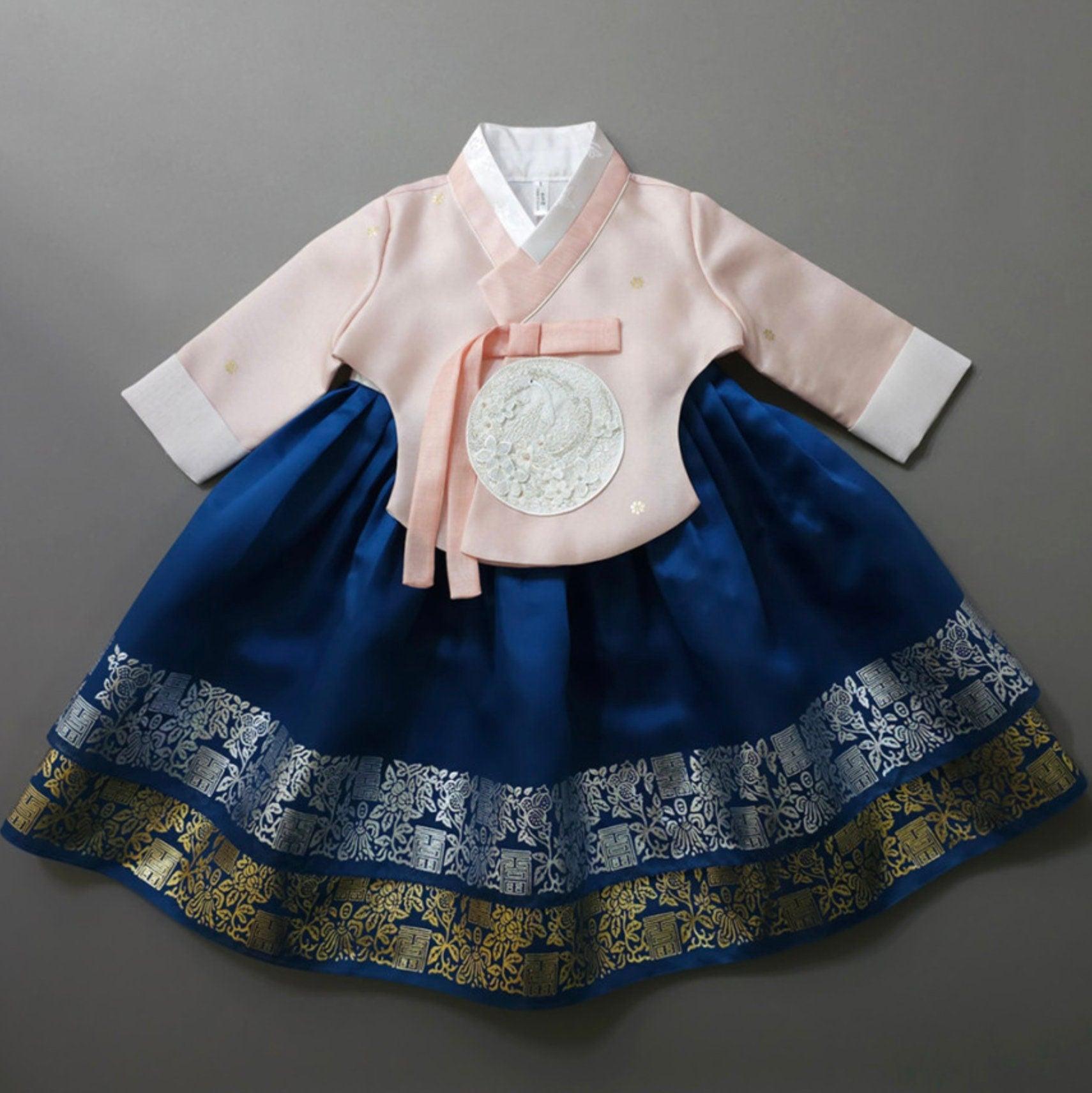 Yeonseo Blue Girl Hanbok (1-9YR) - Native Korean