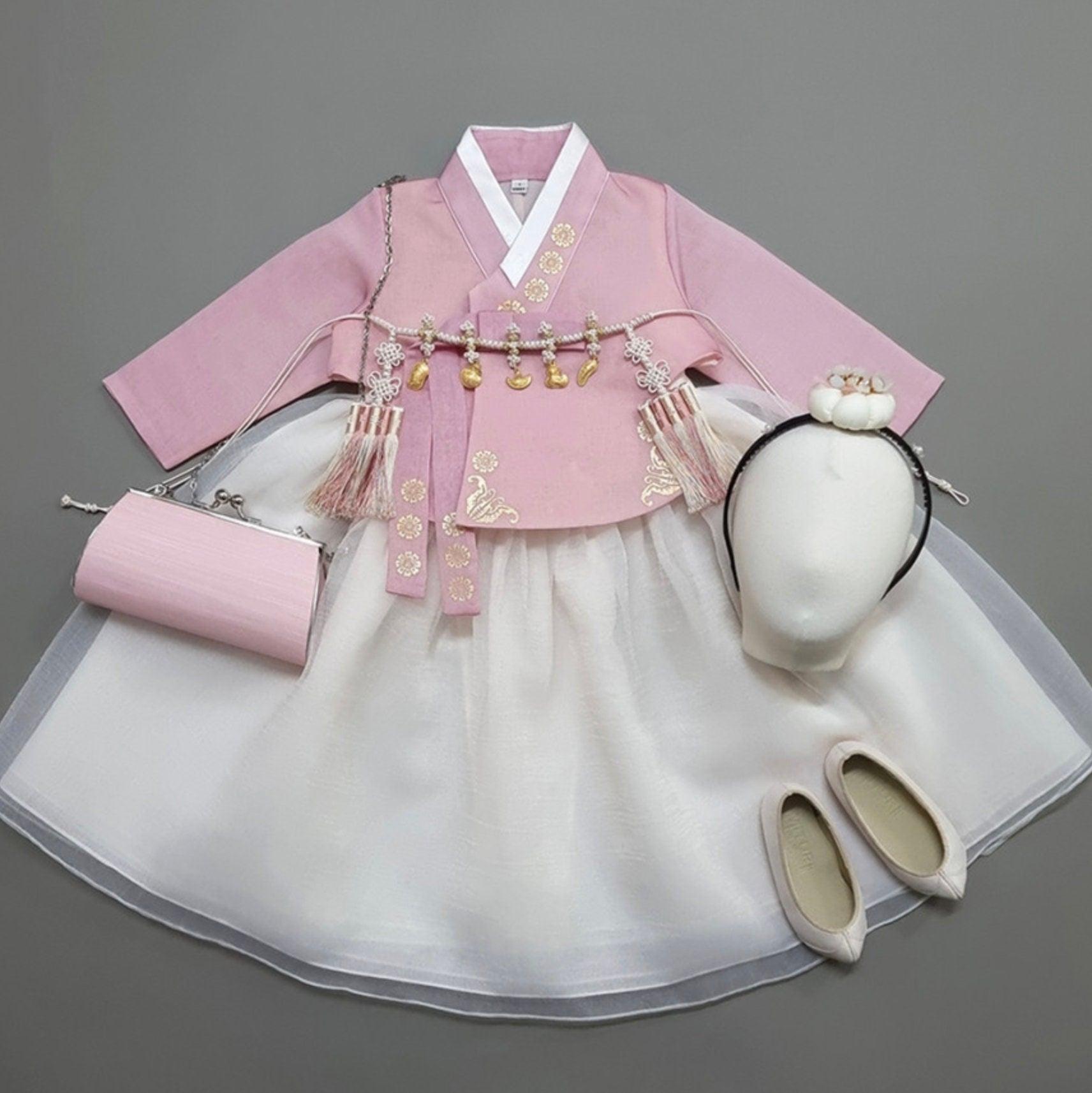 Yoonju Pink Dress Girl Hanbok (1-8YR) - Native Korean