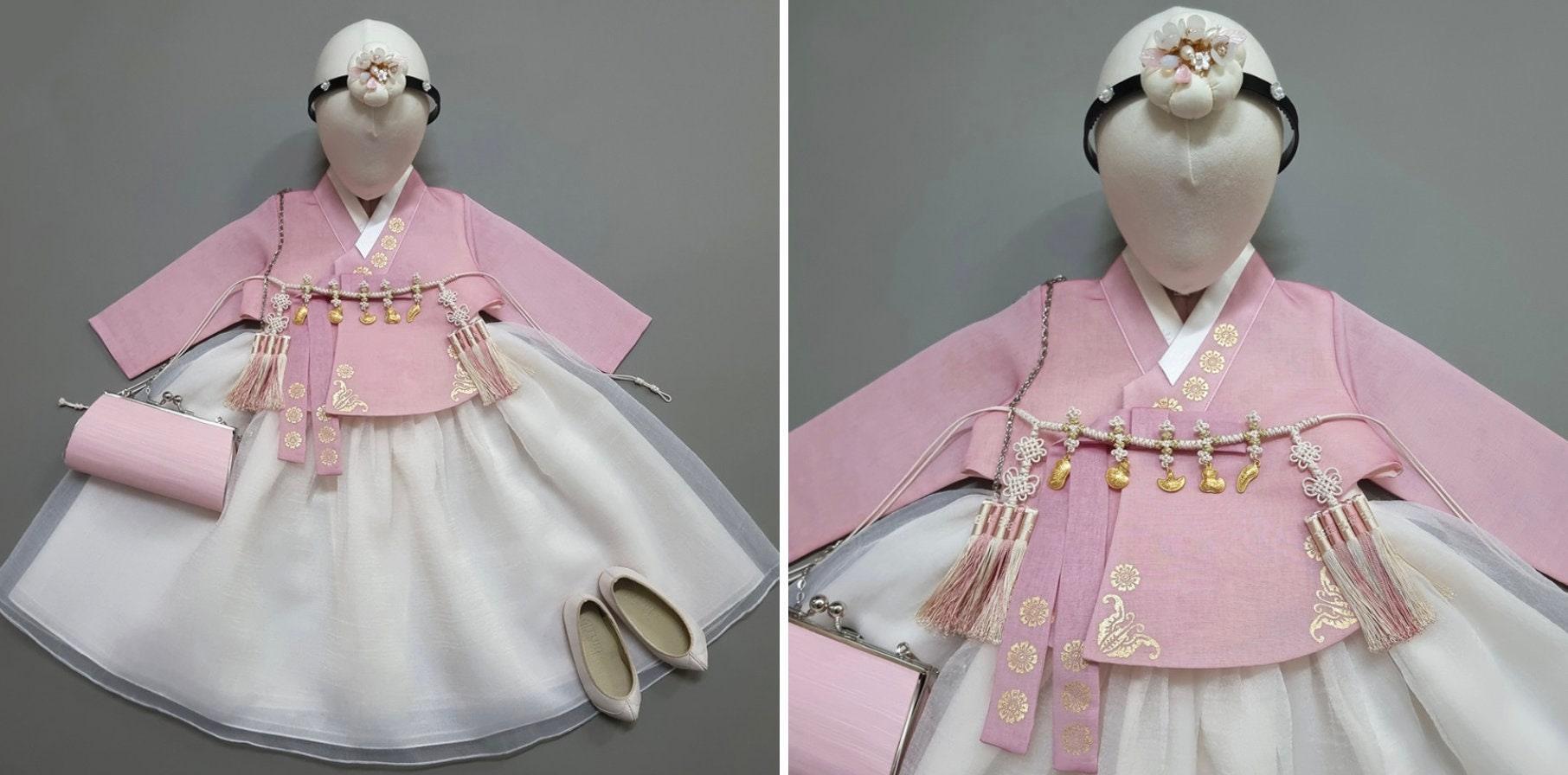 Yoonju Pink Dress Girl Hanbok (1-8YR) - Native Korean