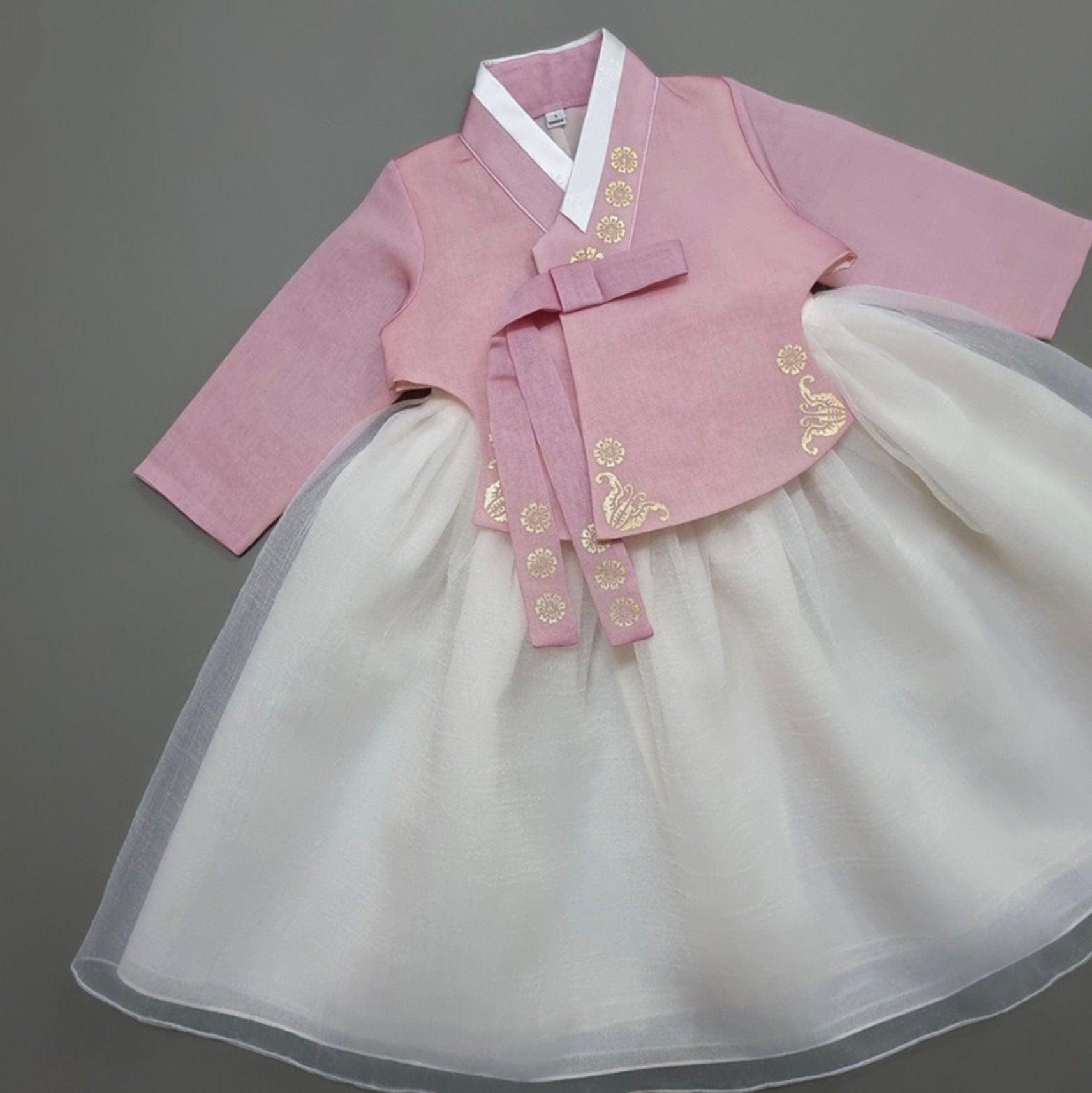 Yoonju Pink Dress Girl Hanbok (1-8YR) - Native Korean