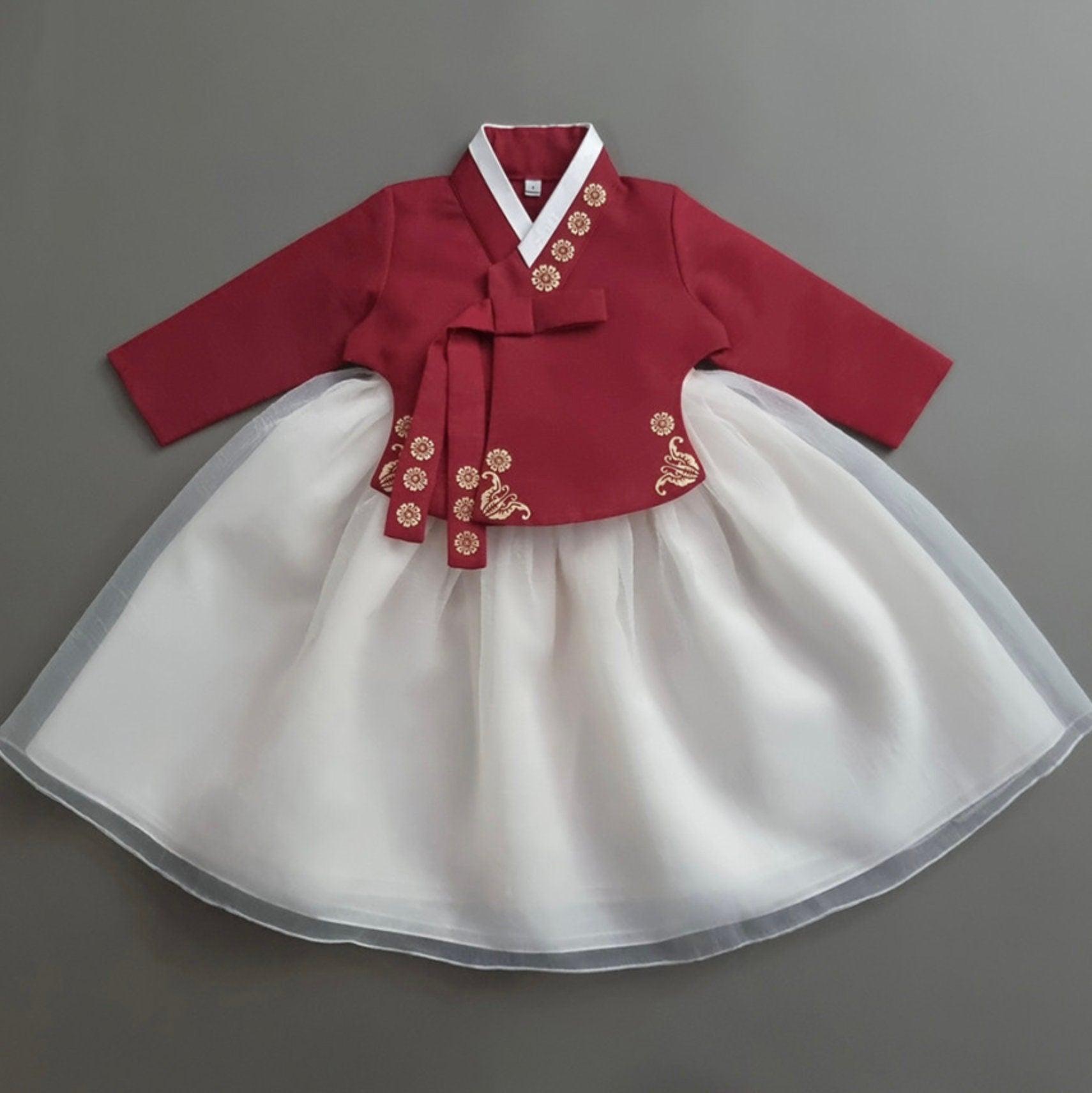 Yoonju Red Dress Girl Hanbok (1-8YR) - Native Korean