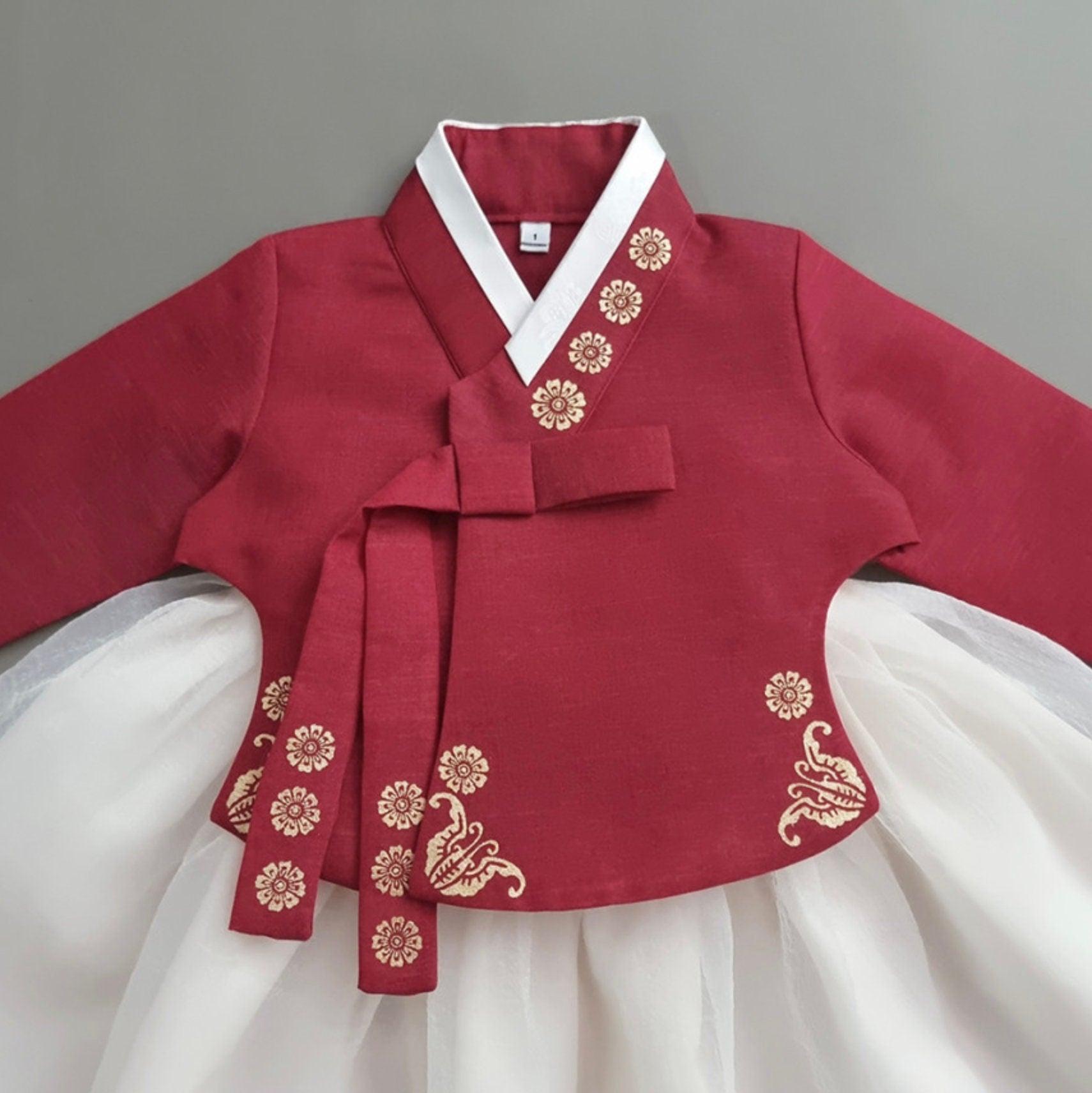 Yoonju Red Dress Girl Hanbok (1-8YR) - Native Korean