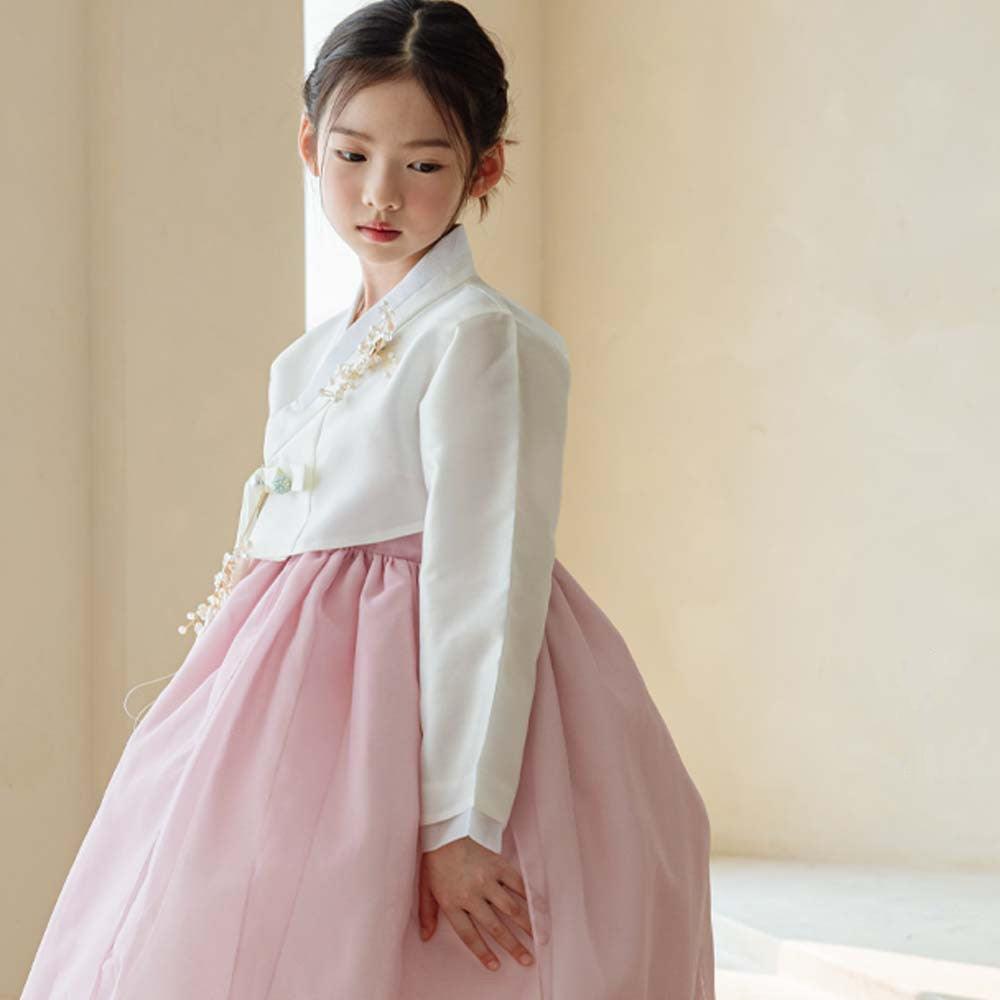 Youl Flared Indie Pink Girl Hanbok (100D-15YR) - Native Korean