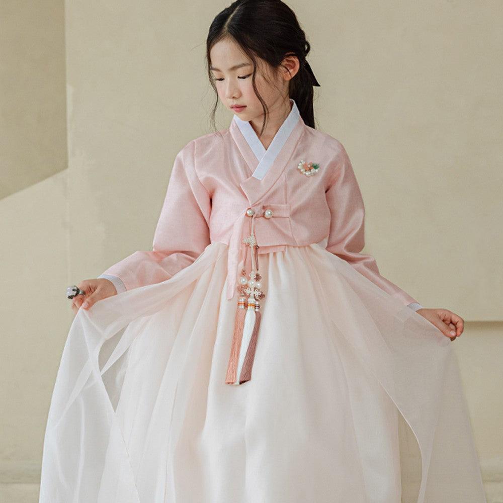 Youl Flared Light Pink Girl Hanbok (100D-15YR) - Native Korean