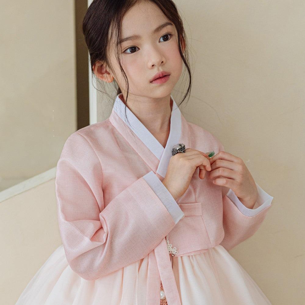 Youl Flared Light Pink Girl Hanbok (100D-15YR) - Native Korean